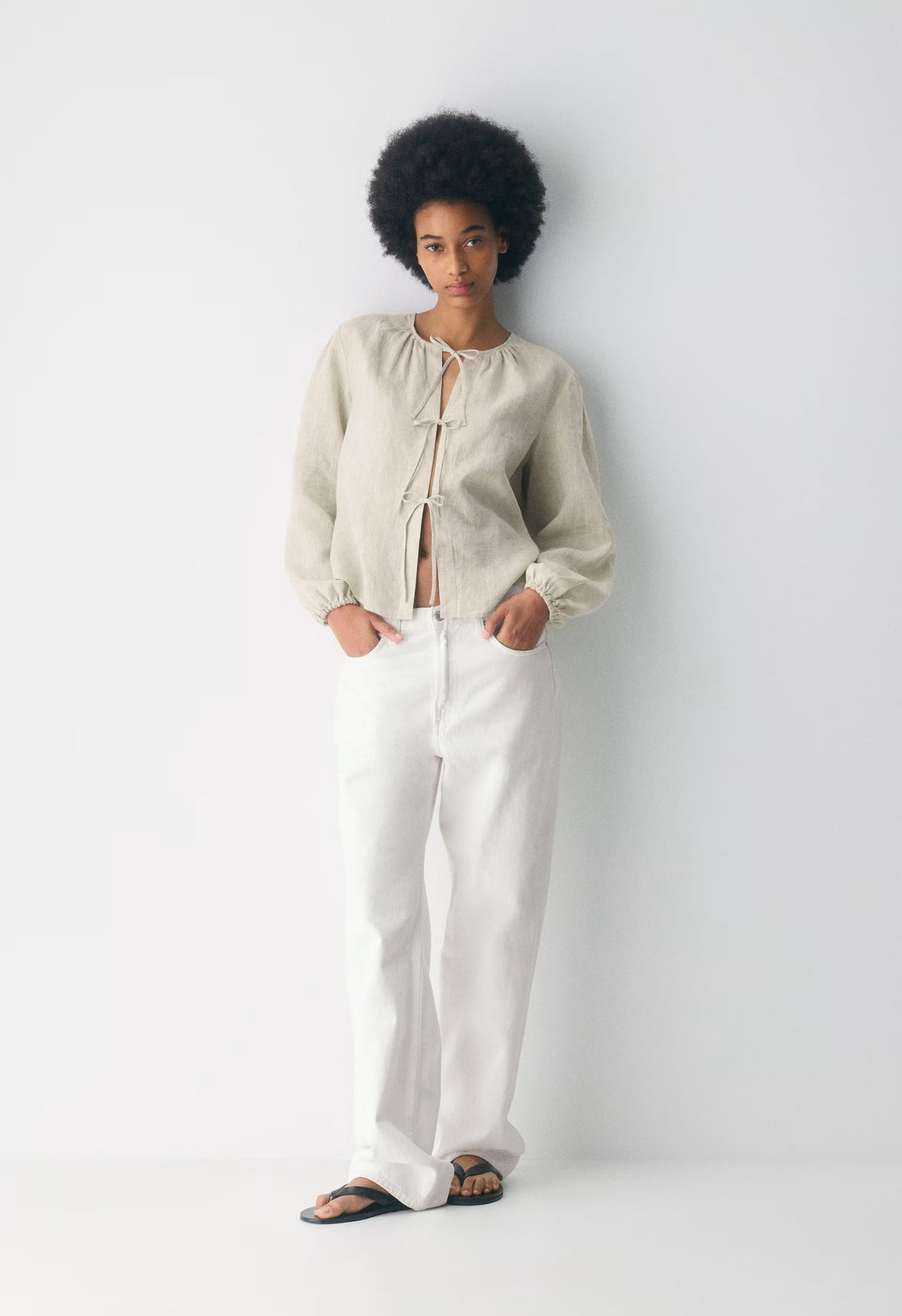Tybee Linen Blouse - UNDYED ECRU