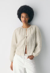 Tybee Linen Blouse - UNDYED ECRU