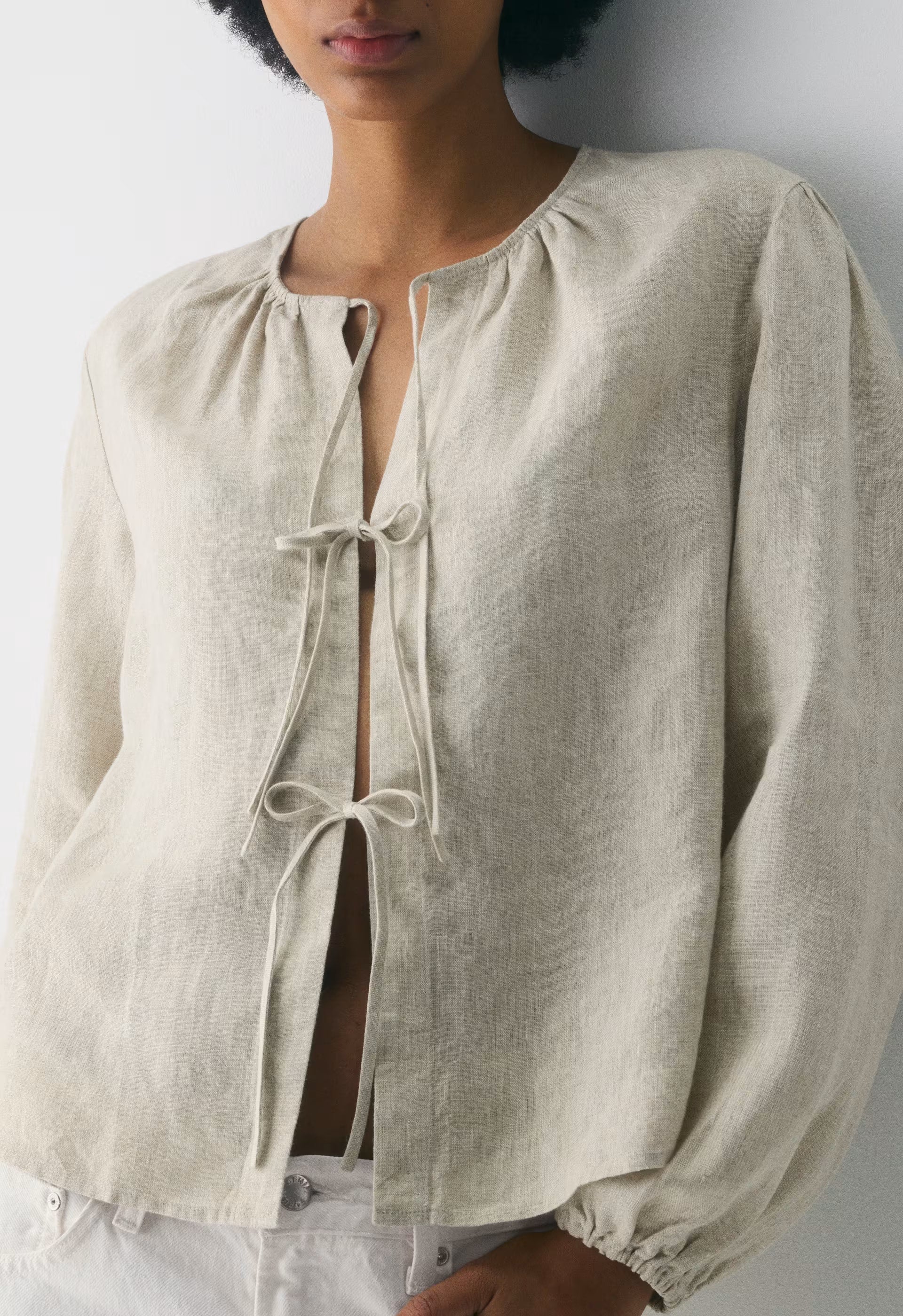 Tybee Linen Blouse - ADMIRAL