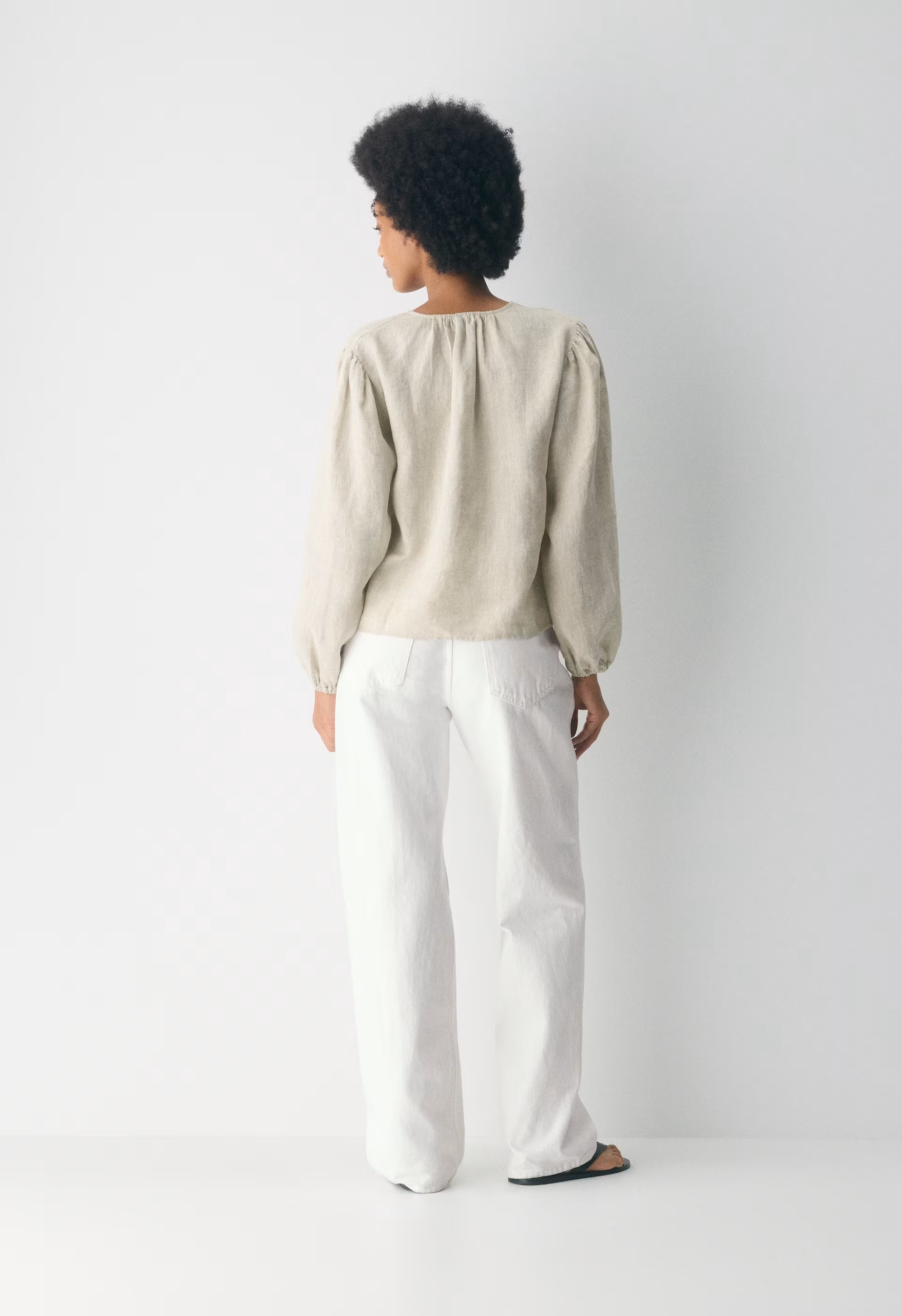 Tybee Linen Blouse - UNDYED ECRU