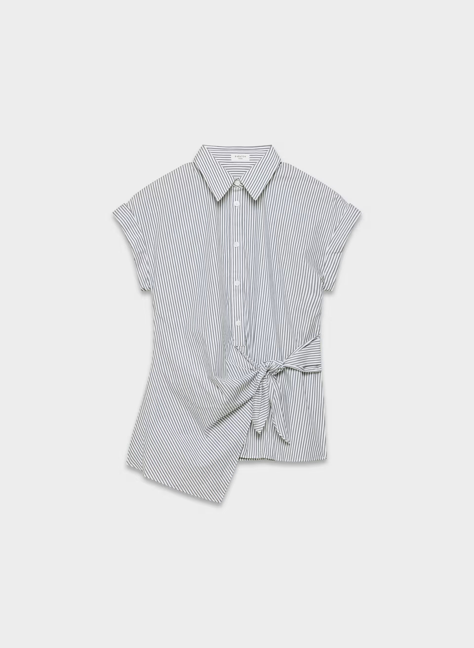 Blueprint Poplin Shirt - CRMN STRP WT/VNTG NVY