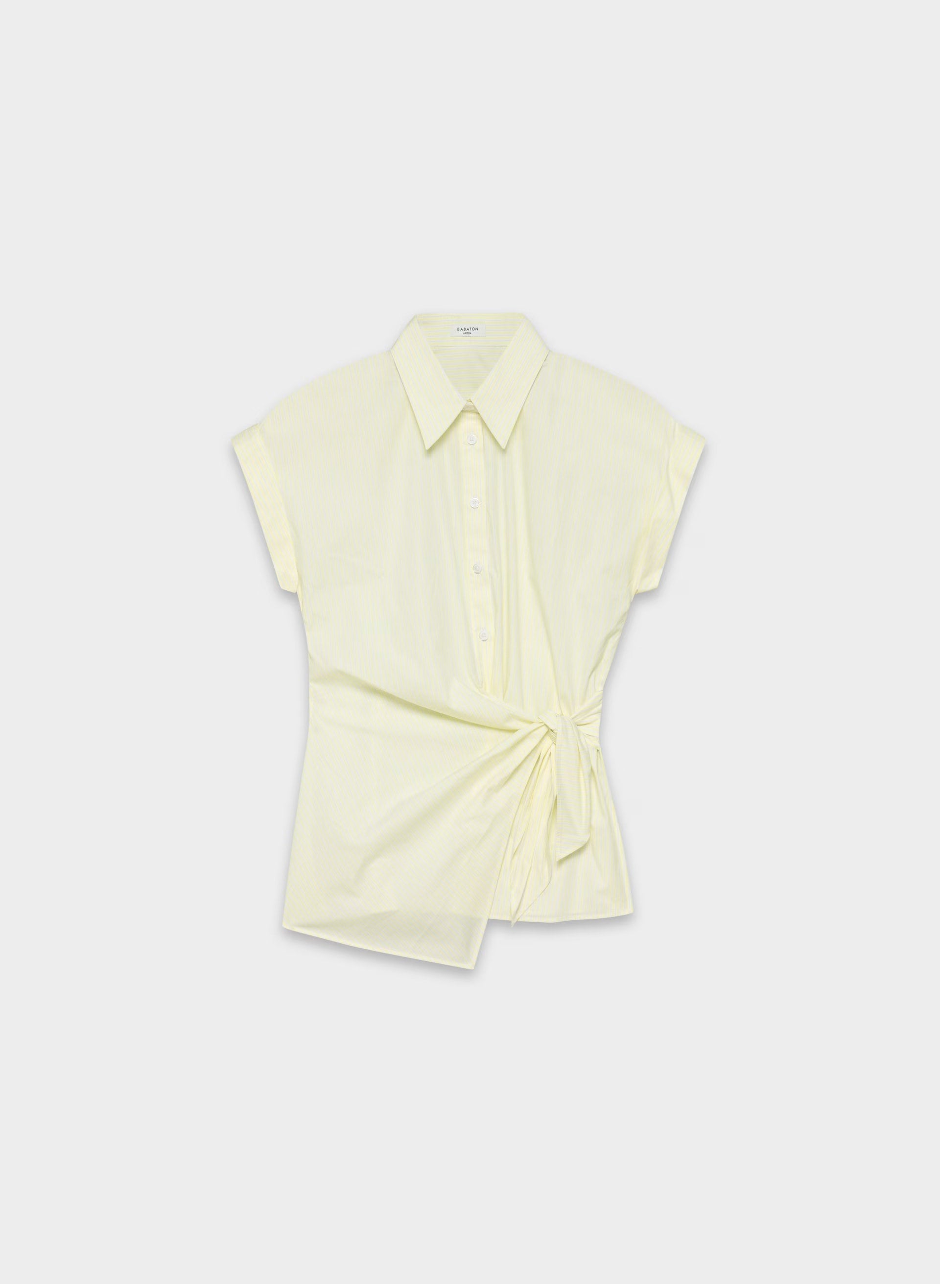 Blueprint Poplin Shirt - RB STP LMND/BRT WHT