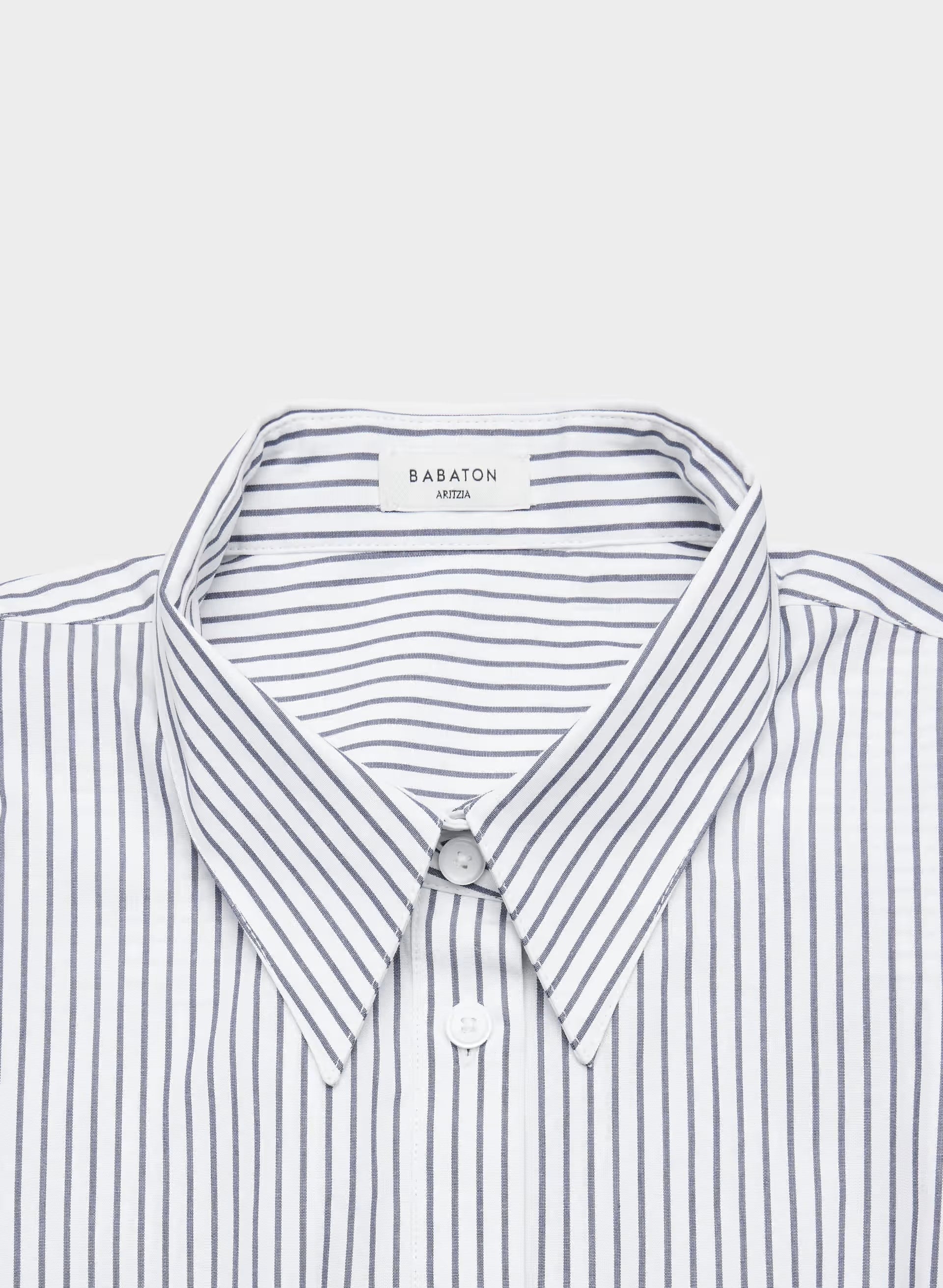 Blueprint Poplin Shirt - MLN STRP BR WHT/HBR NY