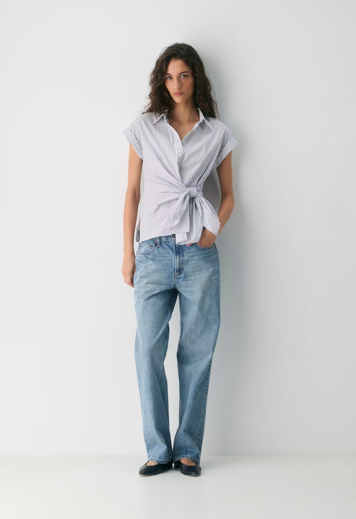 Blueprint Poplin Shirt - MLN STRP BR WHT/HBR NY