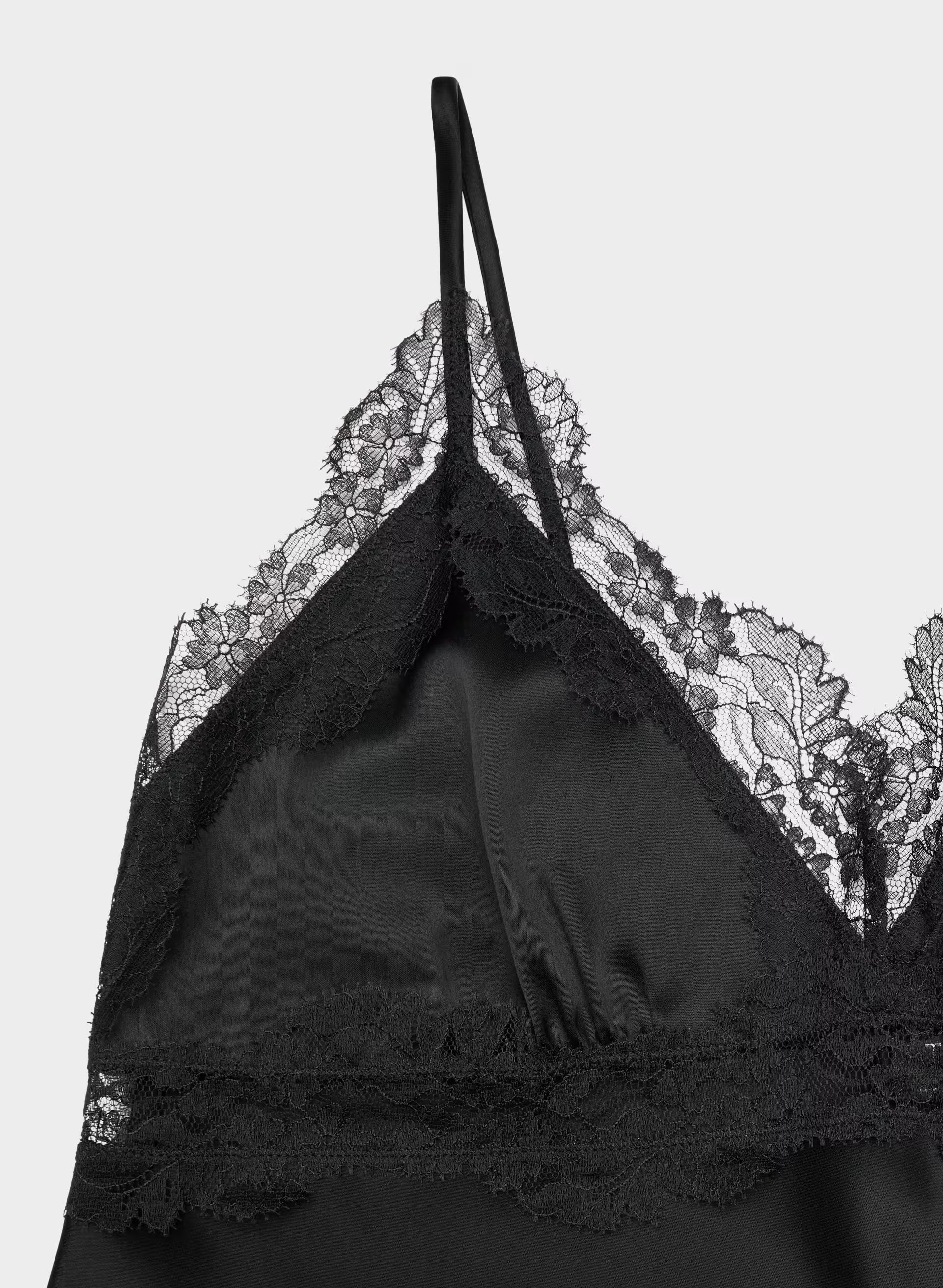 Foxtrot Satin Camisole - BLACK