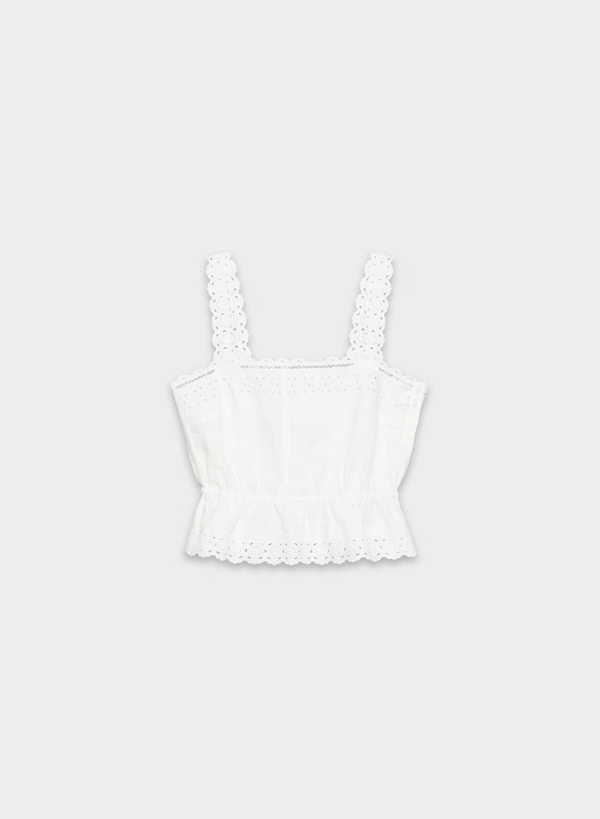 Driftline Linen Top - WHITE