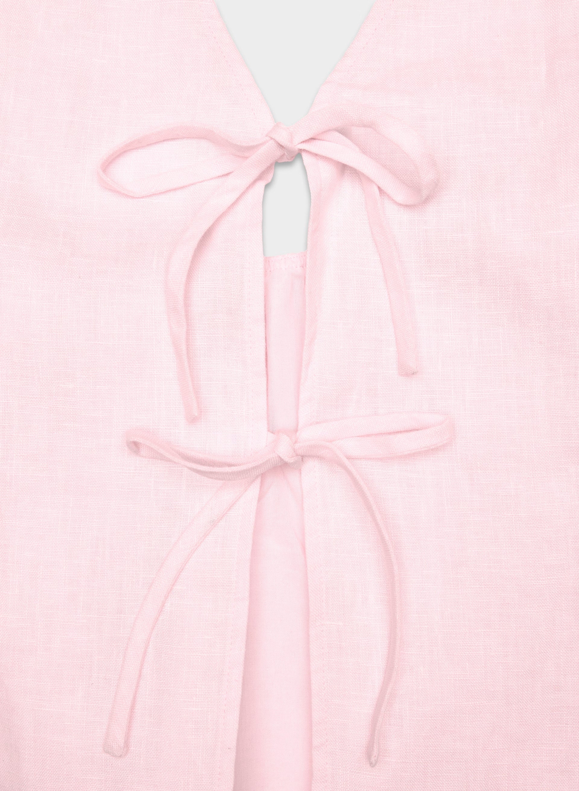 Rove Linen Halter Top - VILLA PINK