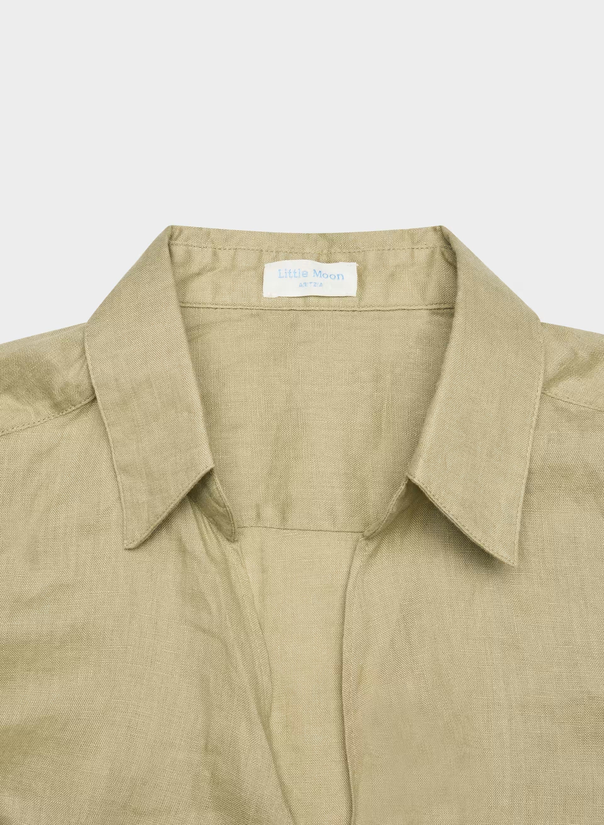 Connection Linen Blouse - MARTINI OLIVE