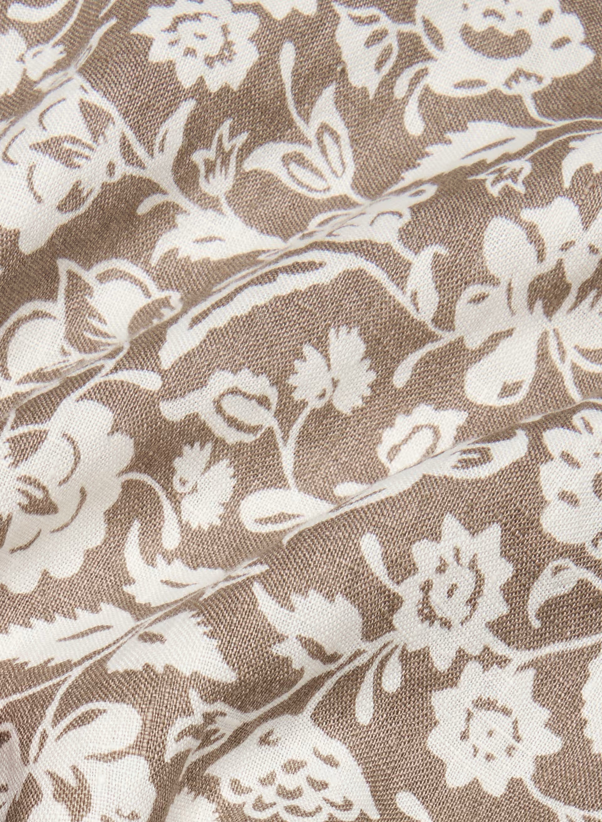Connection Linen Blouse - FOLIO BROWN /LT BIRCH
