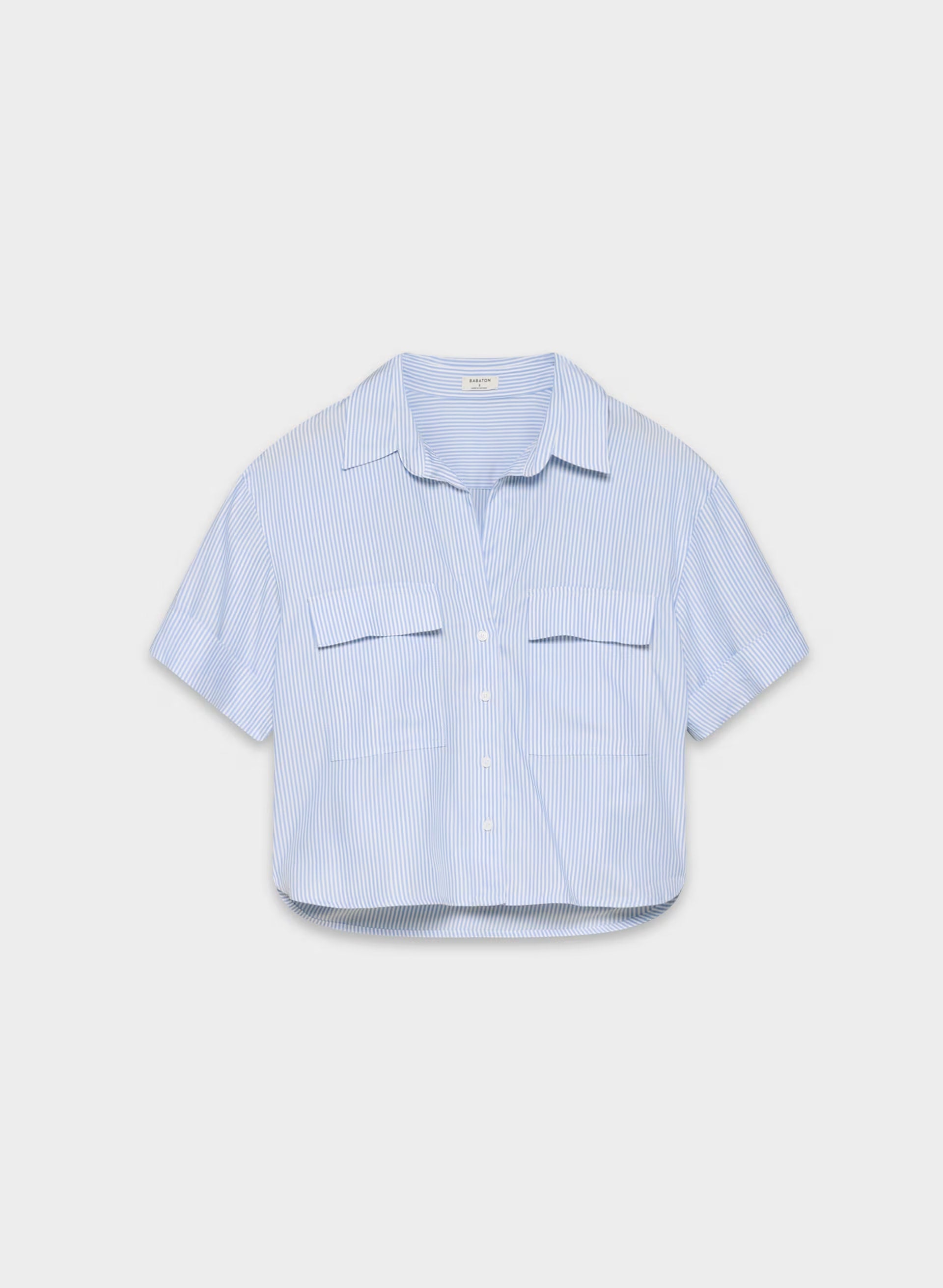 Reporter Shirt - WLSN STRP CRFL BL/WHT