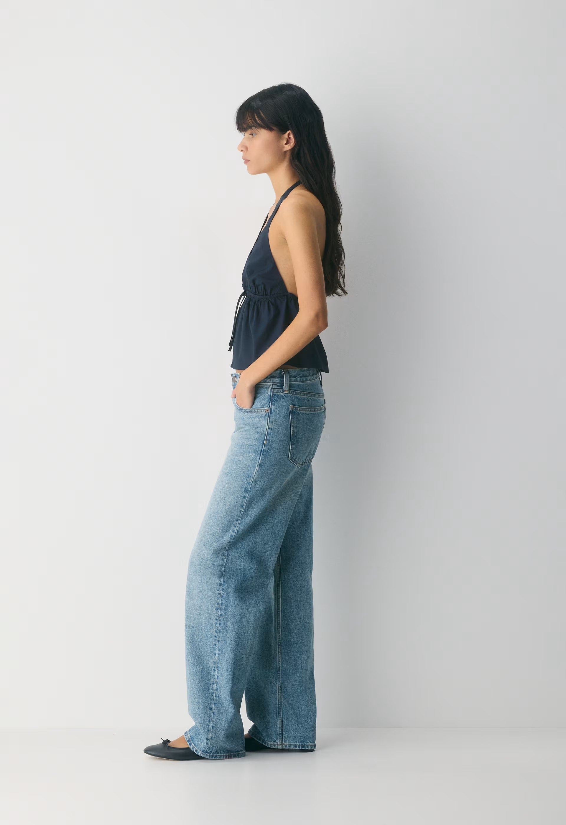 Brioche Poplin Halter Top - ADMIRAL