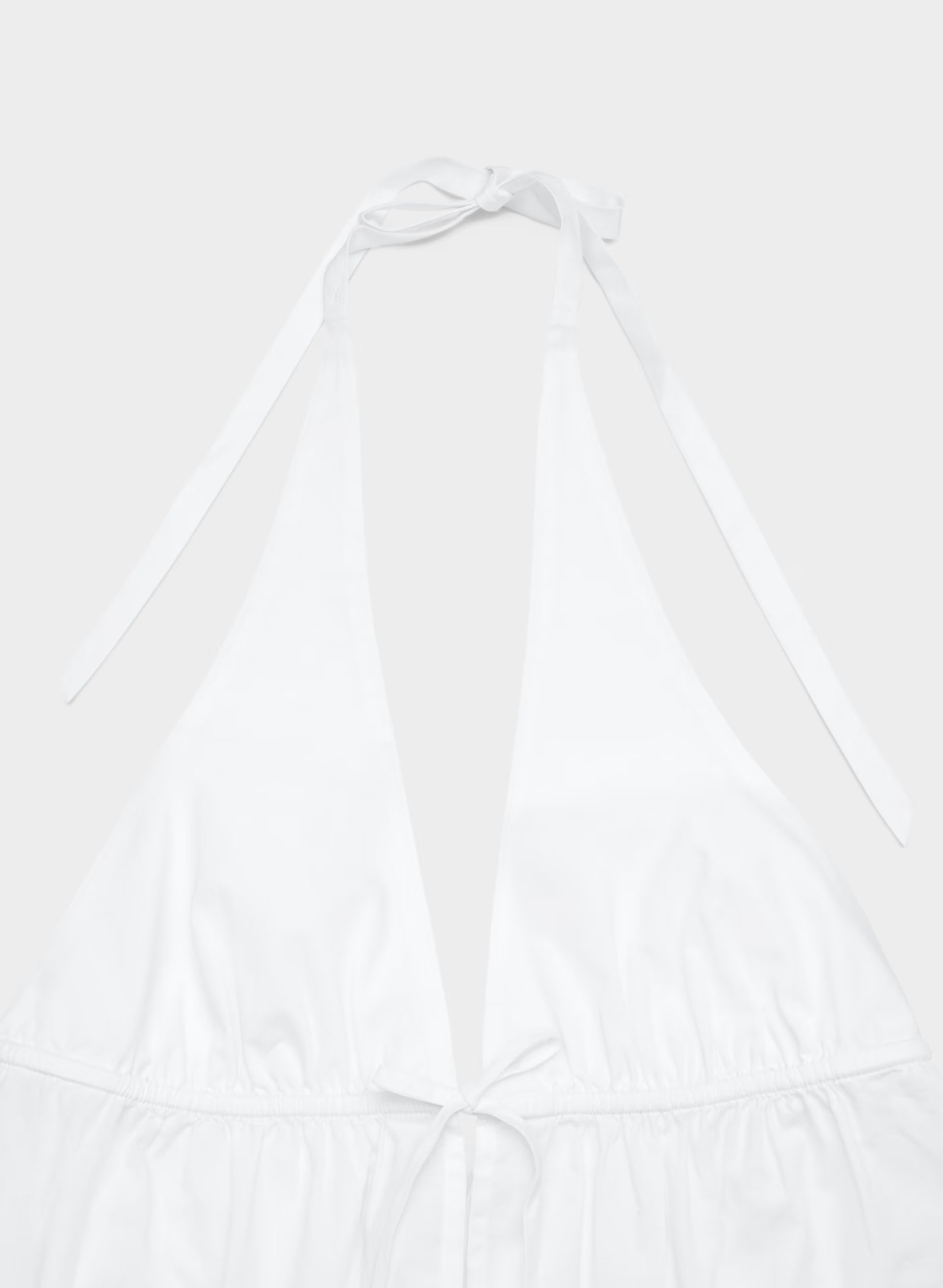 Brioche Poplin Halter Top - BRIGHT WHITE