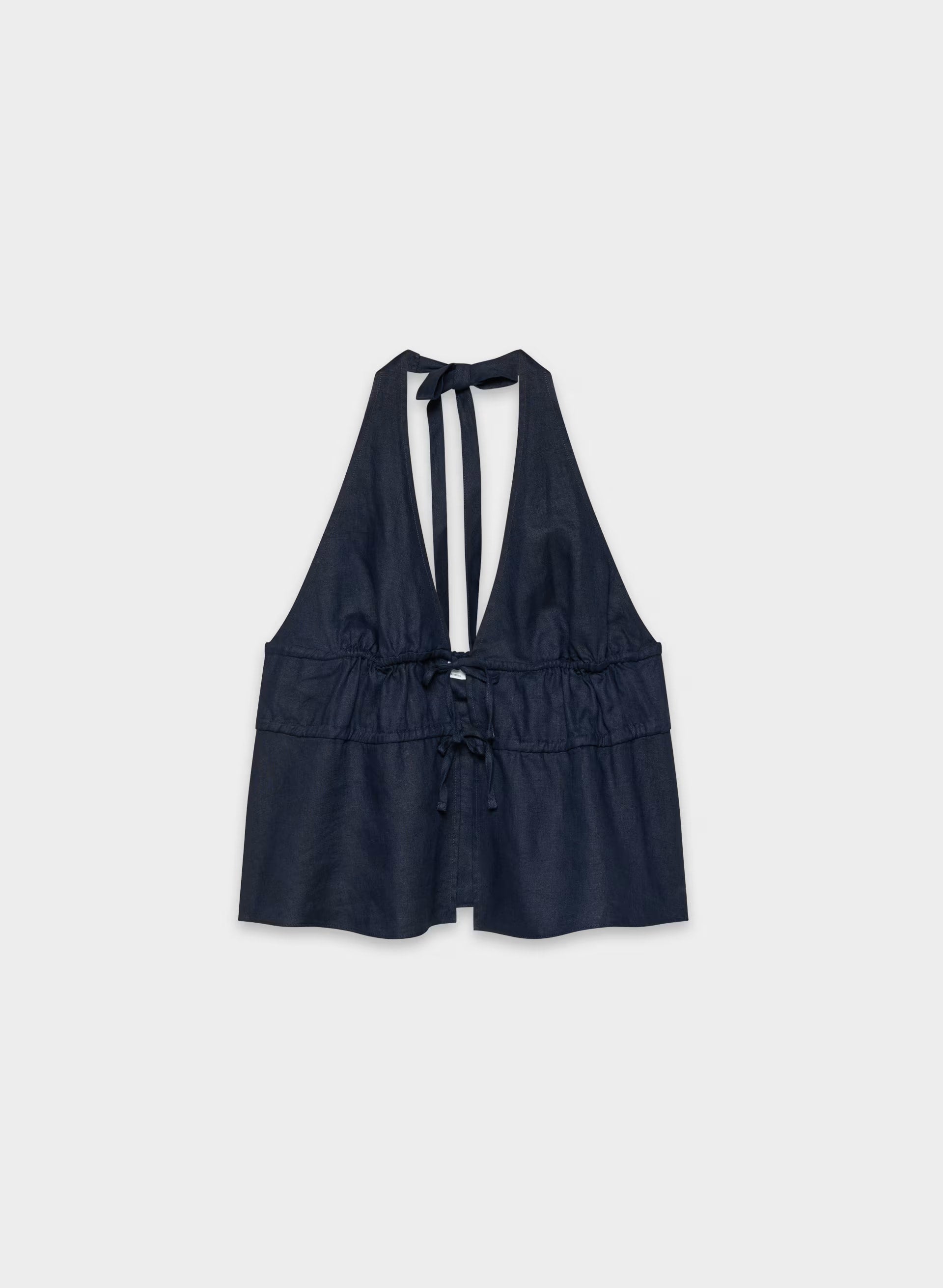 Sheila Linen Halter Top - ADMIRAL