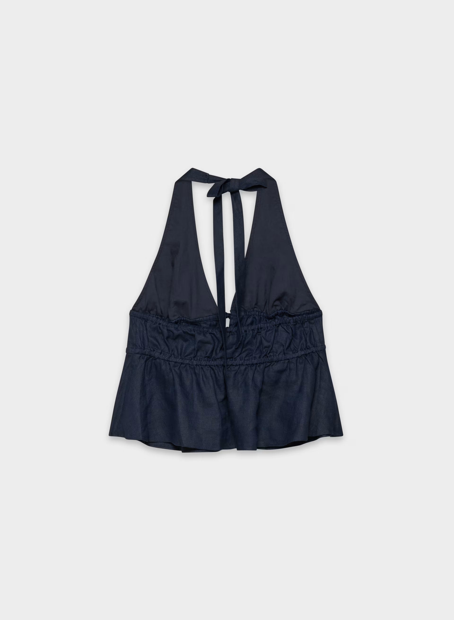 Sheila Linen Halter Top - ADMIRAL
