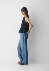 Morland Linen Top - ADMIRAL