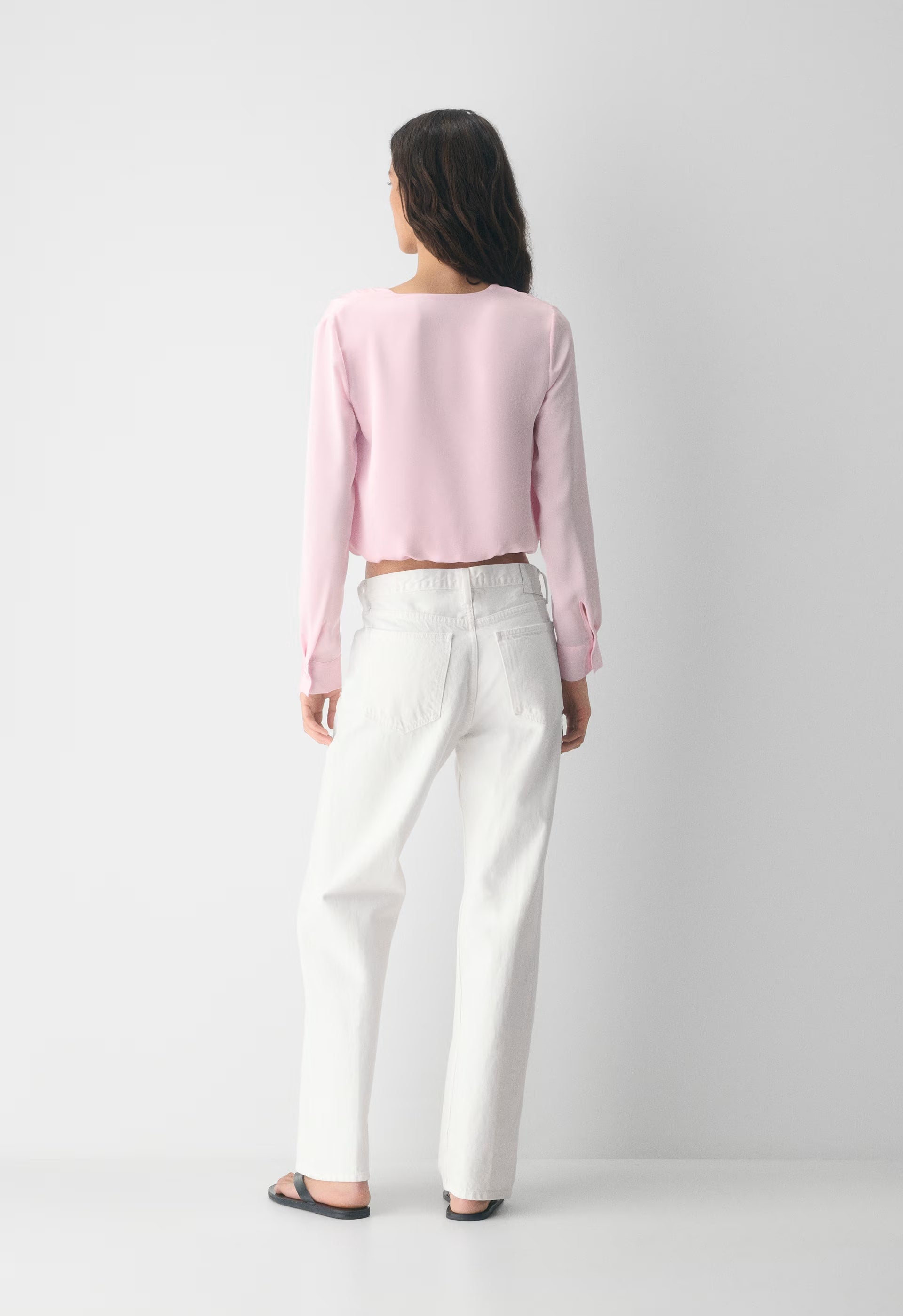 Cityline Satin Top - VILLA PINK