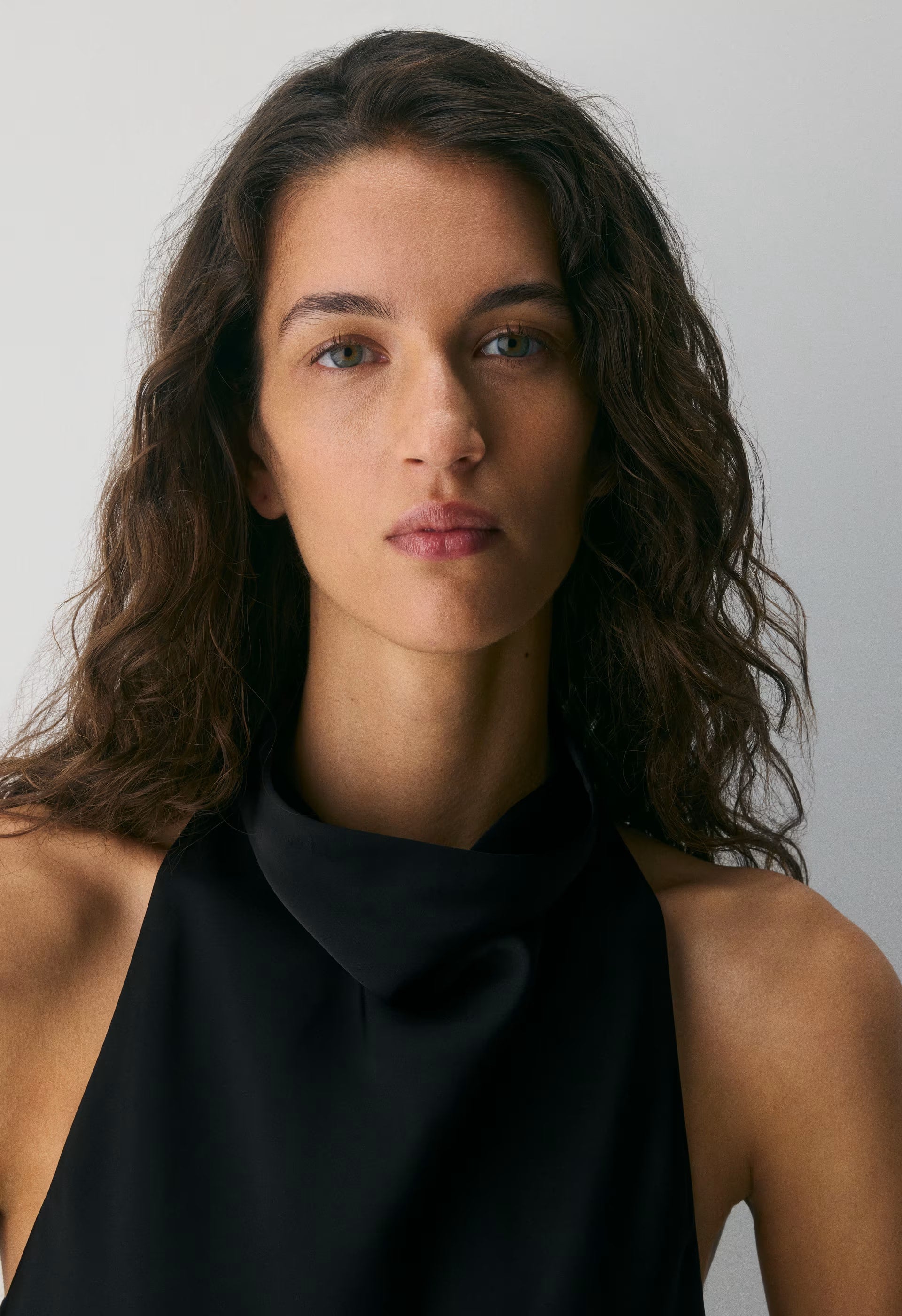 Order Satin Top - BLACK
