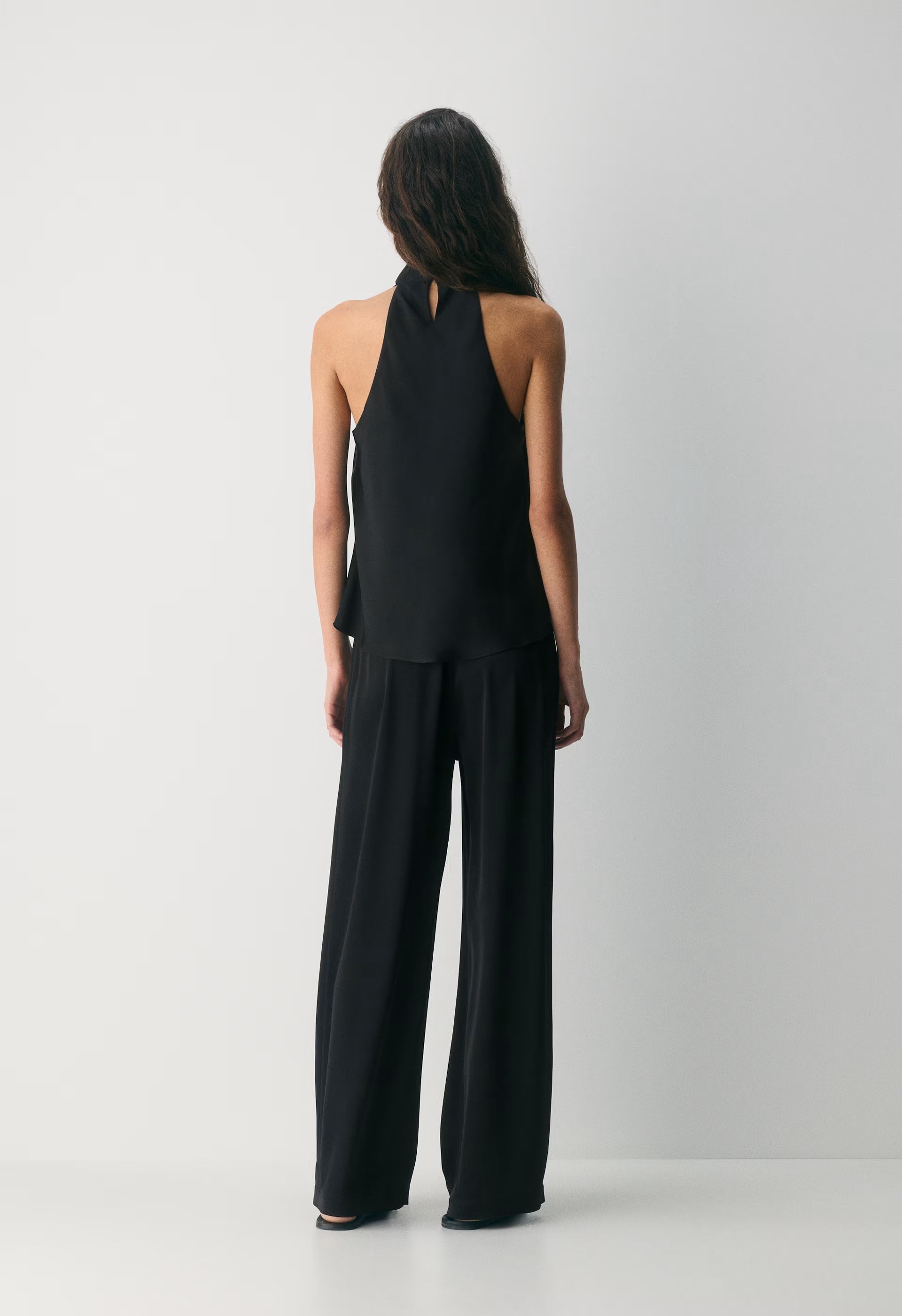 Order Satin Top - BLACK