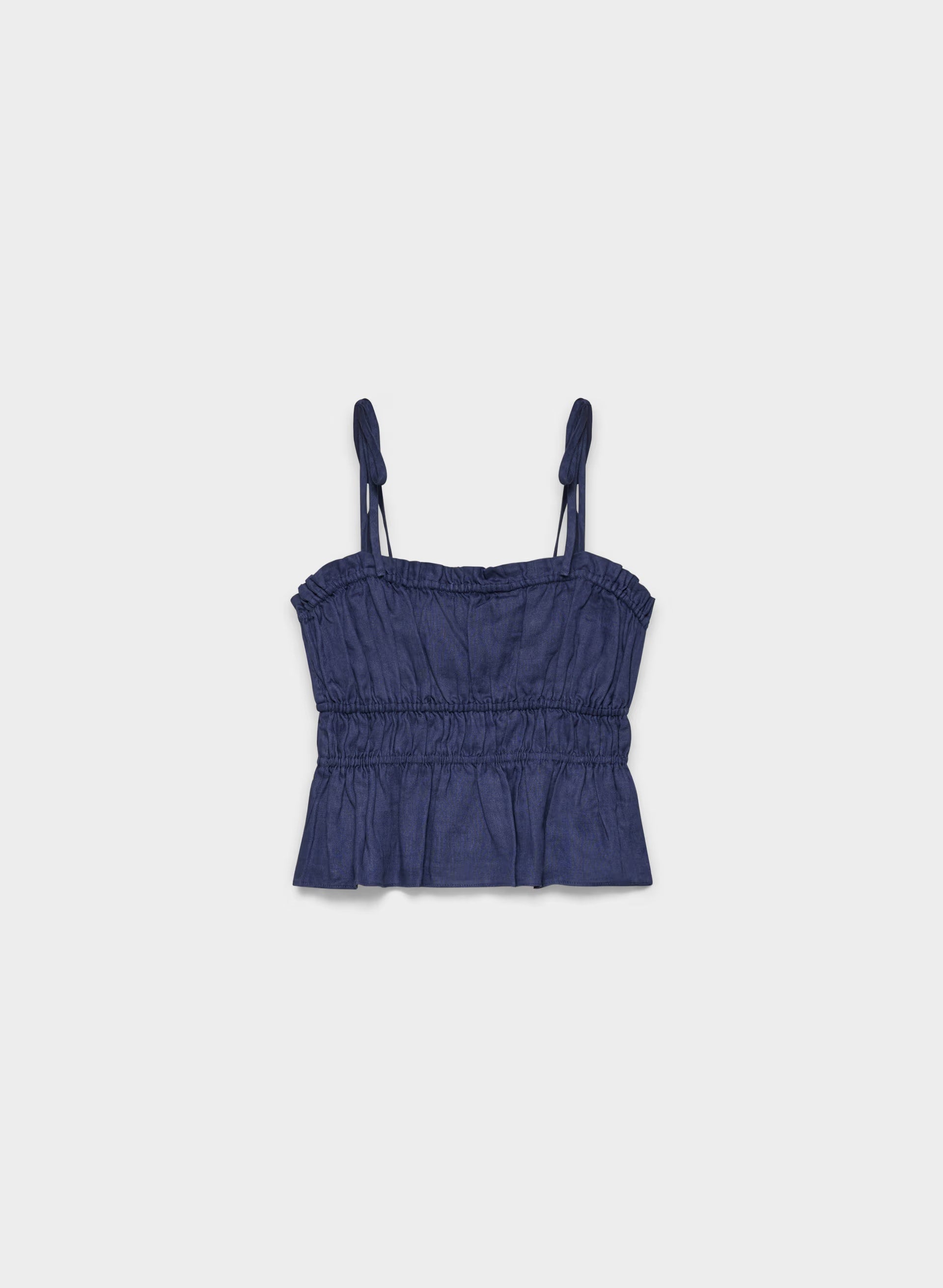Regency Linen Camisole - HARBOUR NAVY
