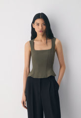 Rhodora Bustier - Crepette™ - DARK OLIVE