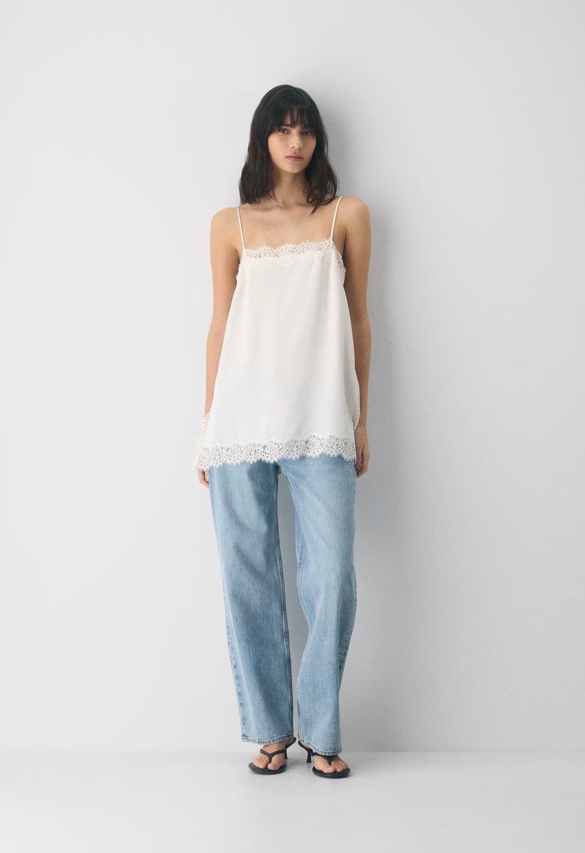 Serif Satin Camisole - LT BIRCH/ LT BIRCH