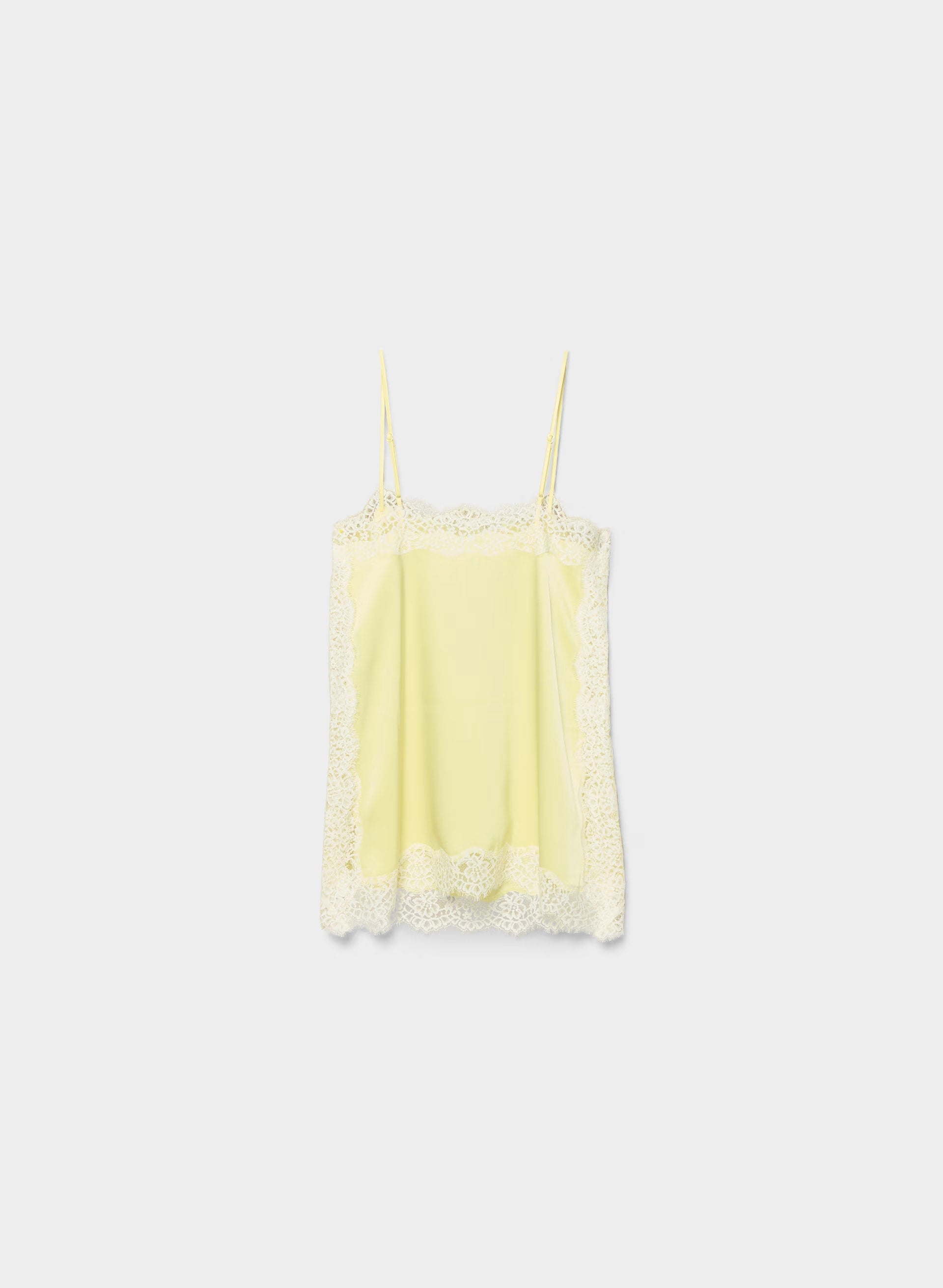 Serif Satin Camisole - LEMONADE/LIGHT BIRCH