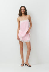 Serif Satin Camisole - MLKSHK PNK/LGHT BRCH