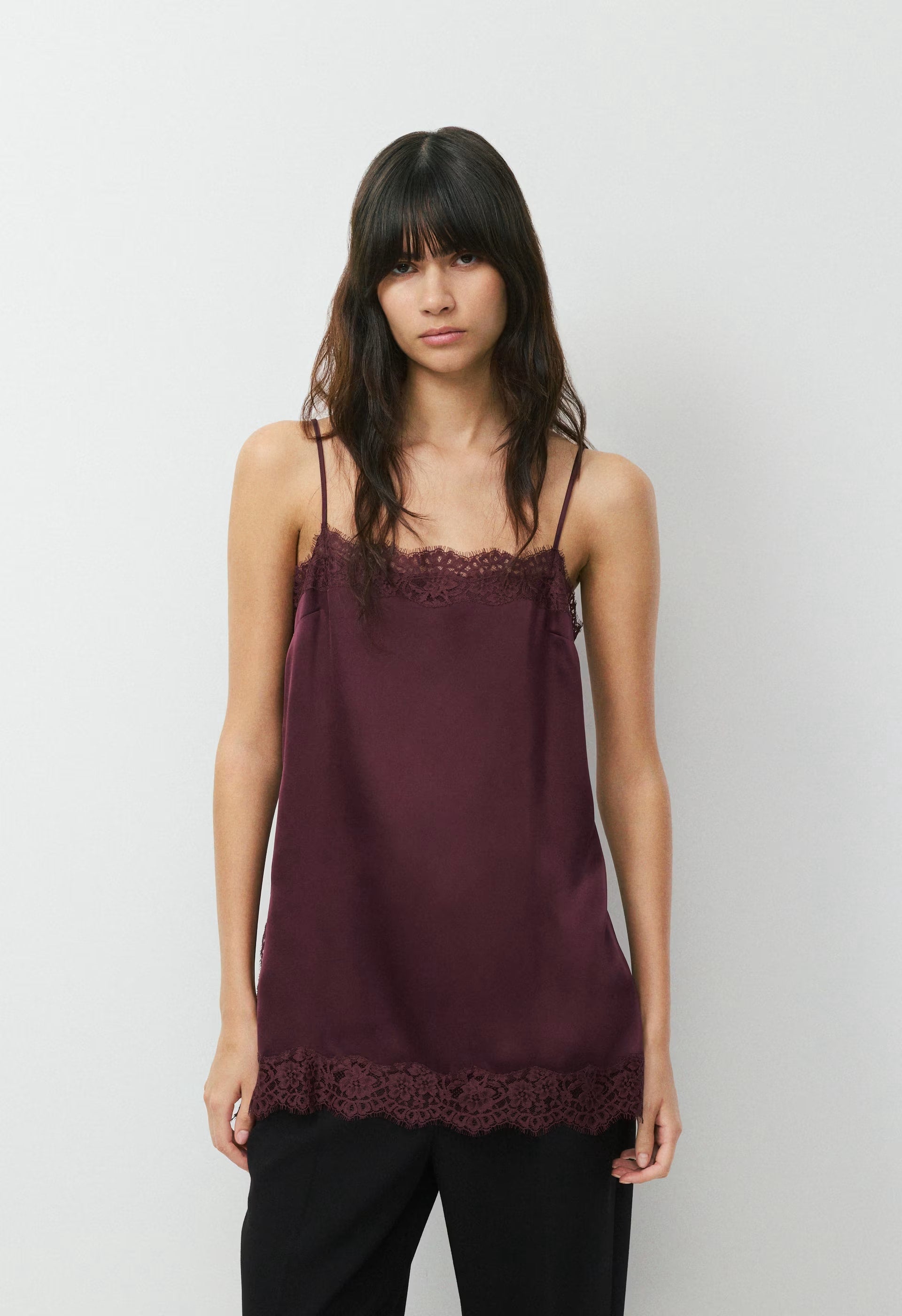 Serif Satin Camisole - CC N BROWN/CC NB BROWN