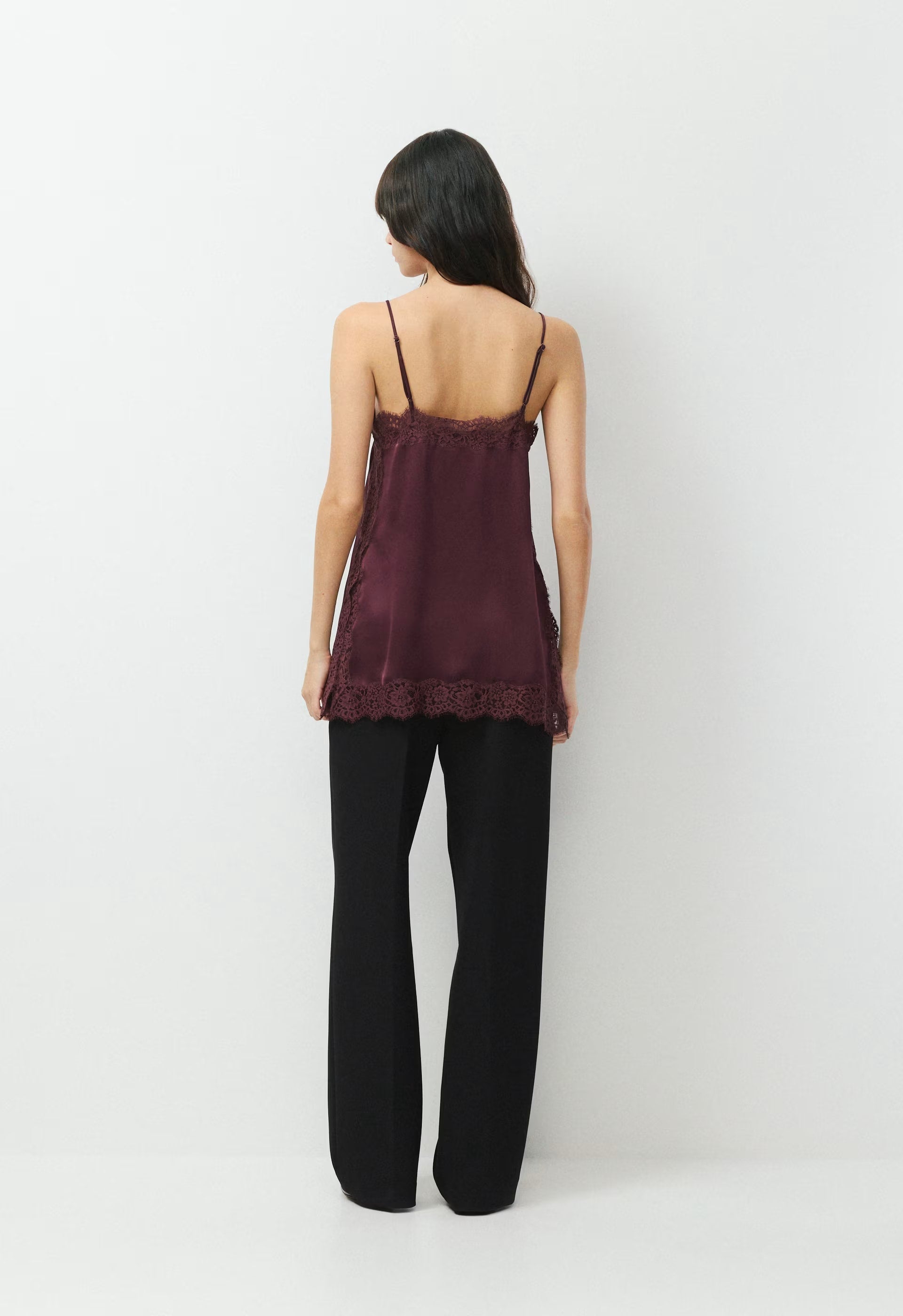 Serif Satin Camisole - CC N BROWN/CC NB BROWN