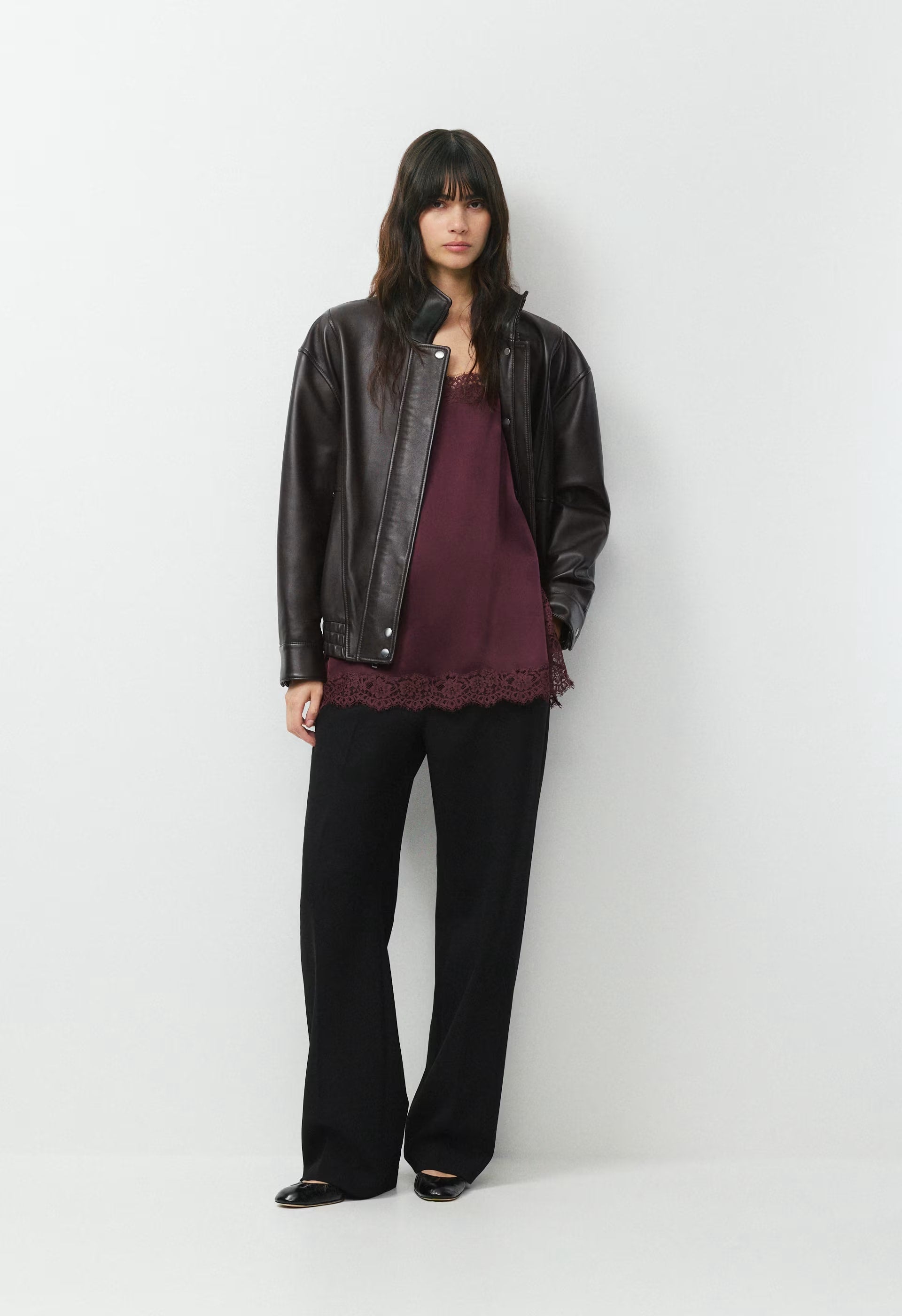Serif Satin Camisole - CC N BROWN/CC NB BROWN