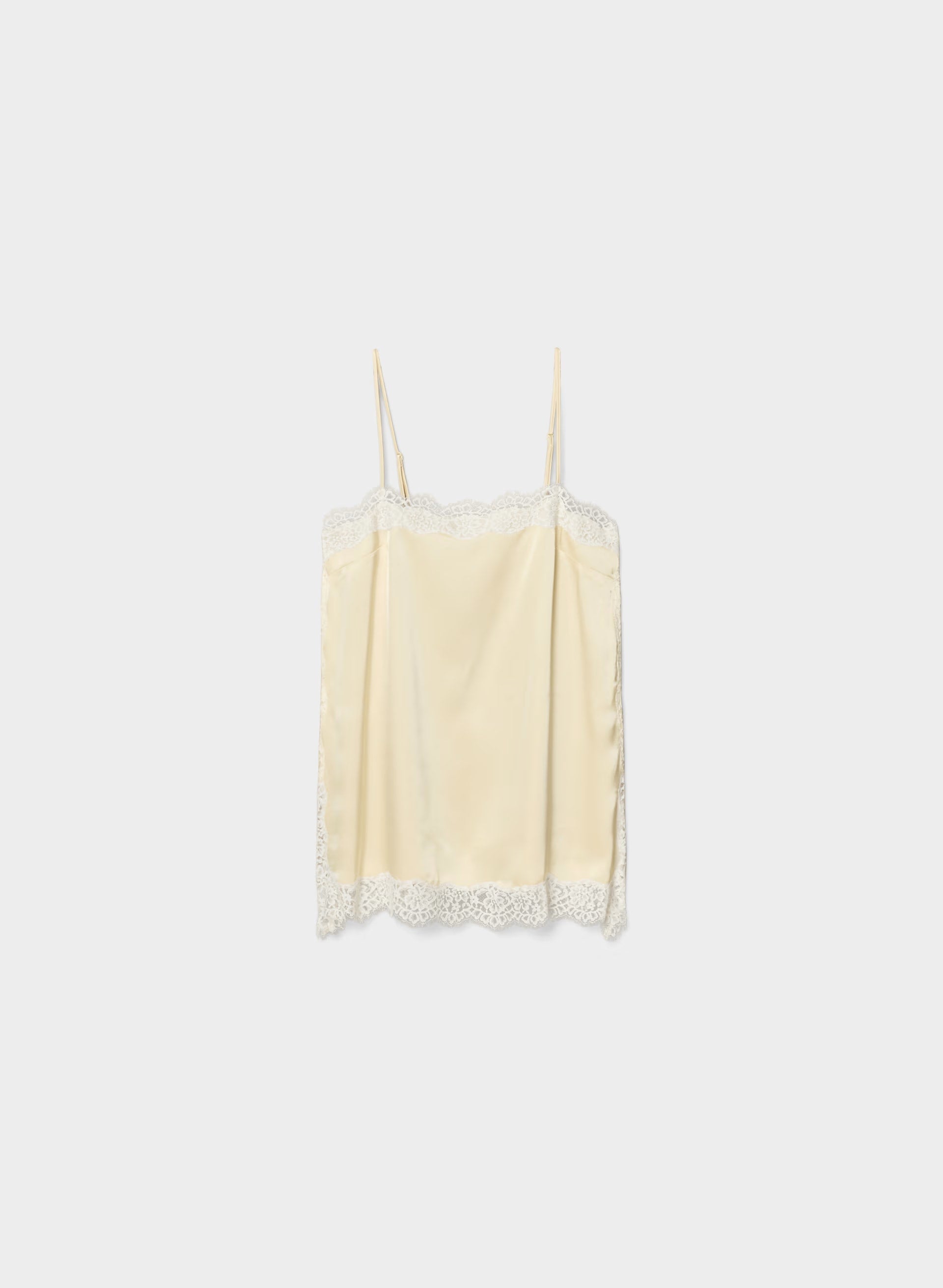 Serif Satin Camisole - SS CREAM/LIGHT BIRCH