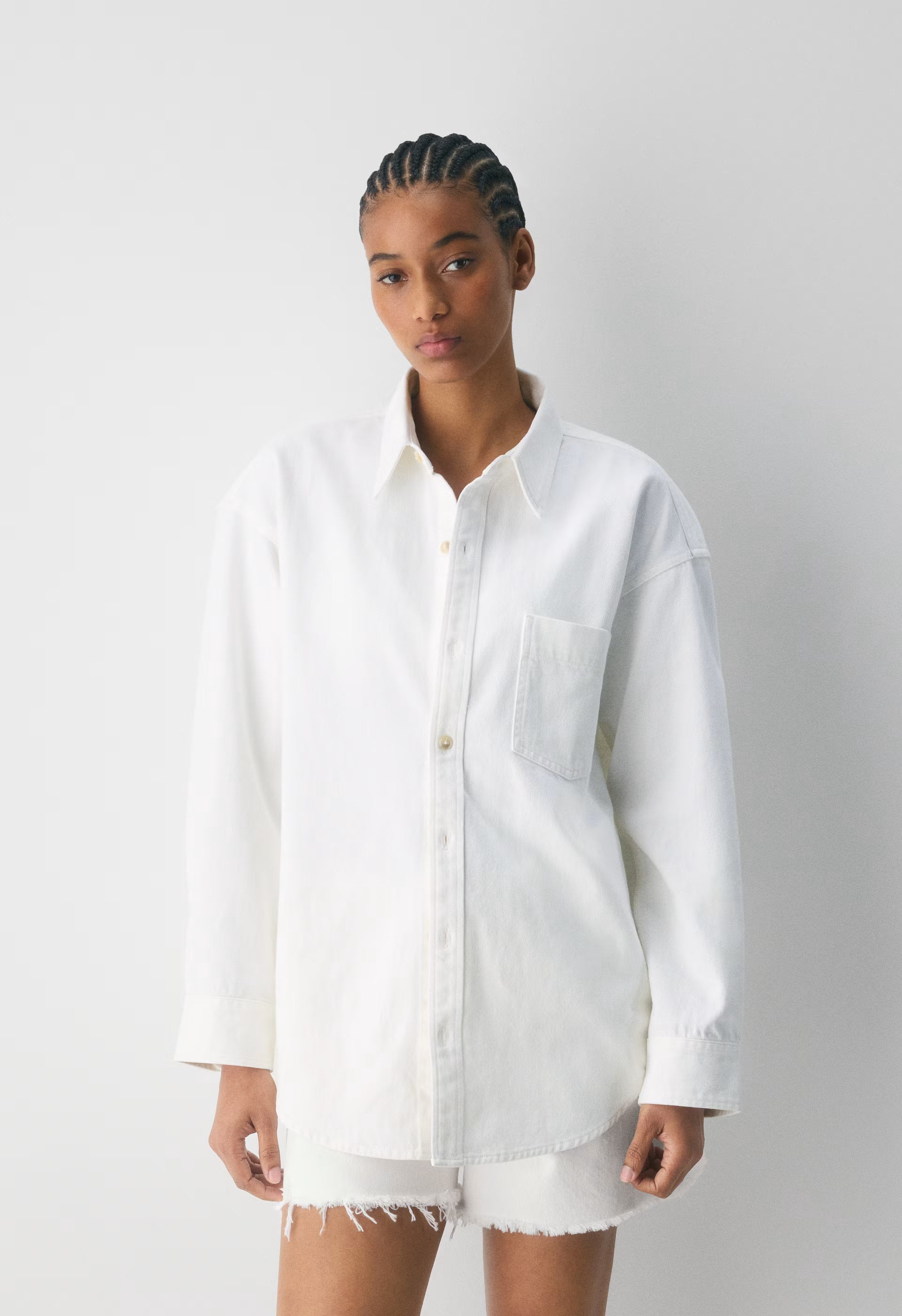 Denim Forum The '80s Comfy Denim Shirt - A LITTLE WHITE LIE