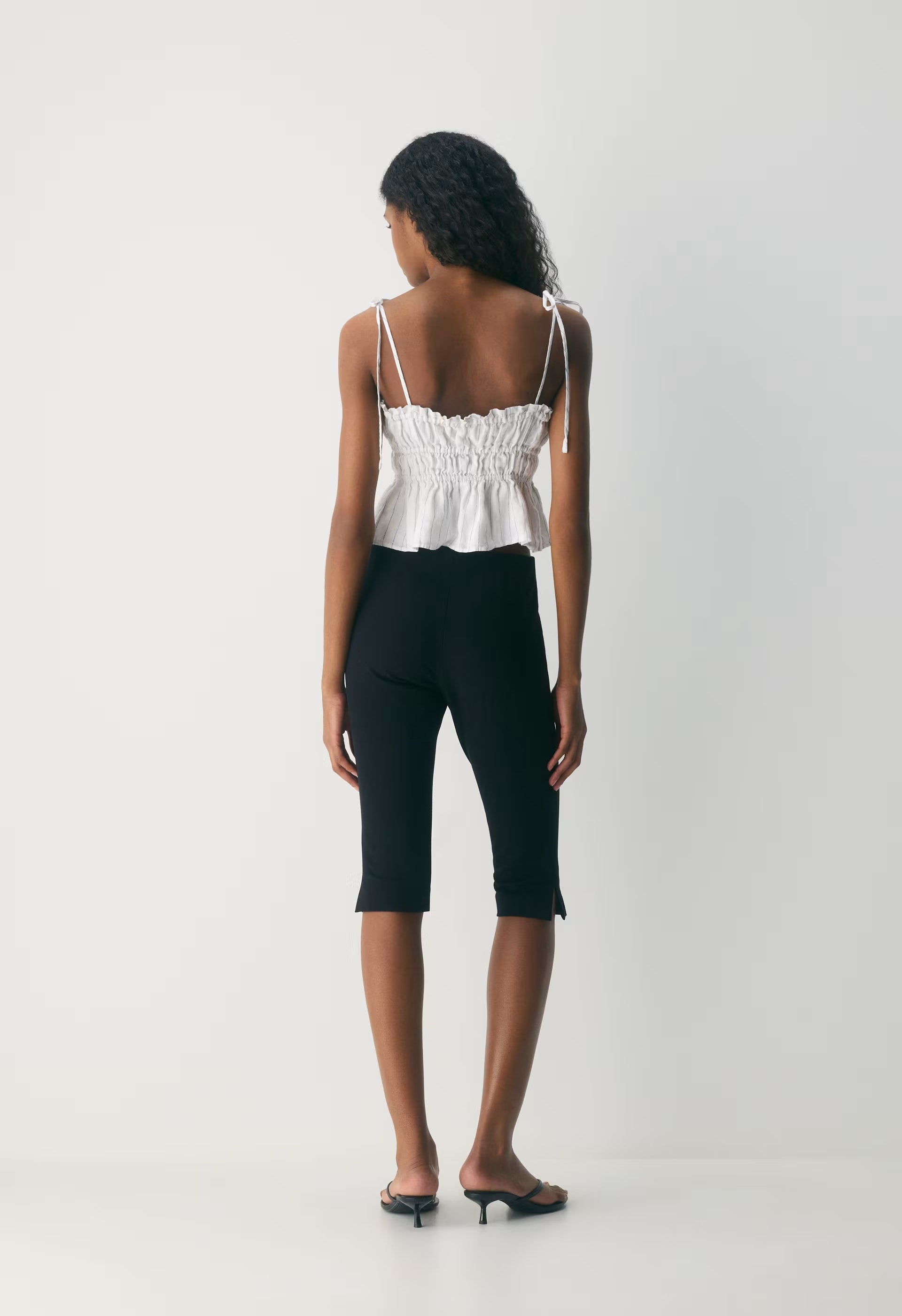 Regency Linen Camisole - HNDSN STRP WT/ADMIRAL