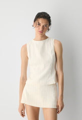 Enigma Linen Top - CABOT STRP OAK/GREY