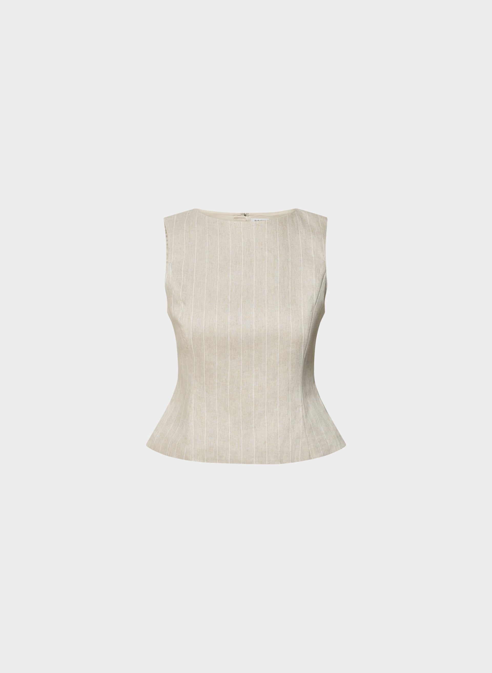 Enigma Linen Top - CBT STRP UNDYD ECR/WT