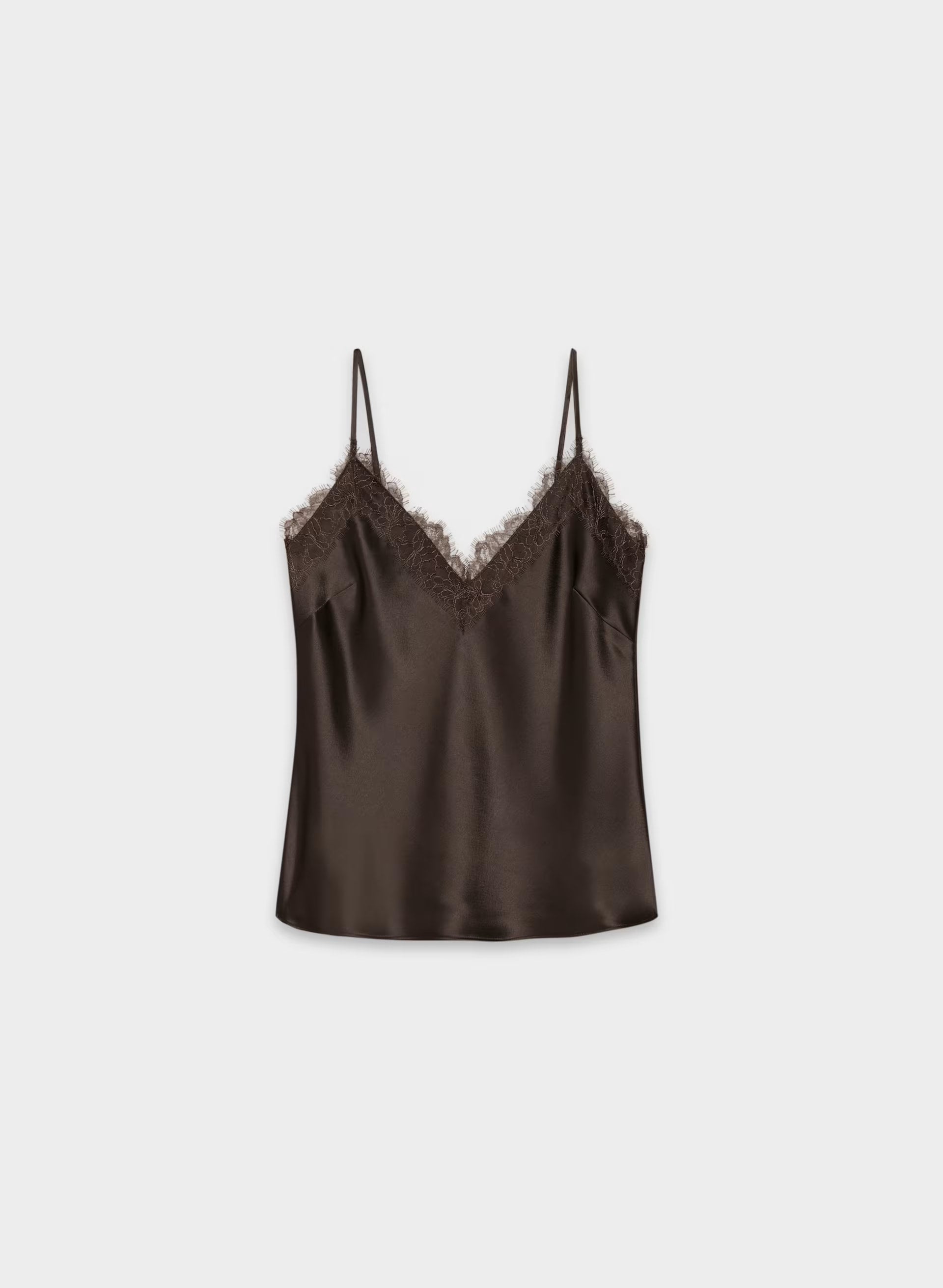 Sunlane Satin Camisole - RICH MOCHA BROWN