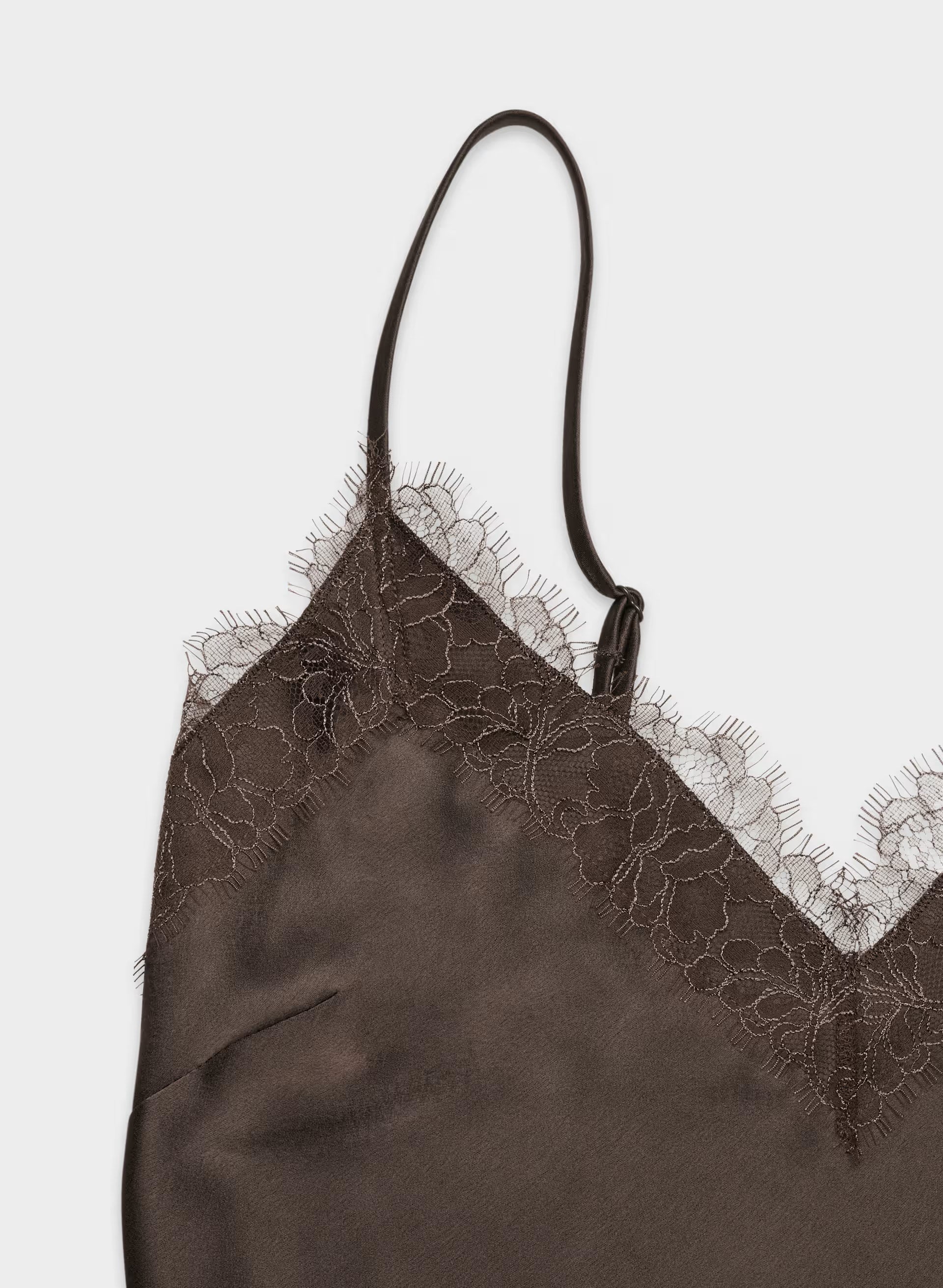 Sunlane Satin Camisole - RICH MOCHA BROWN
