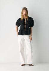 Violette Linen Blouse - SRPN CK LT BR/SWT P PL