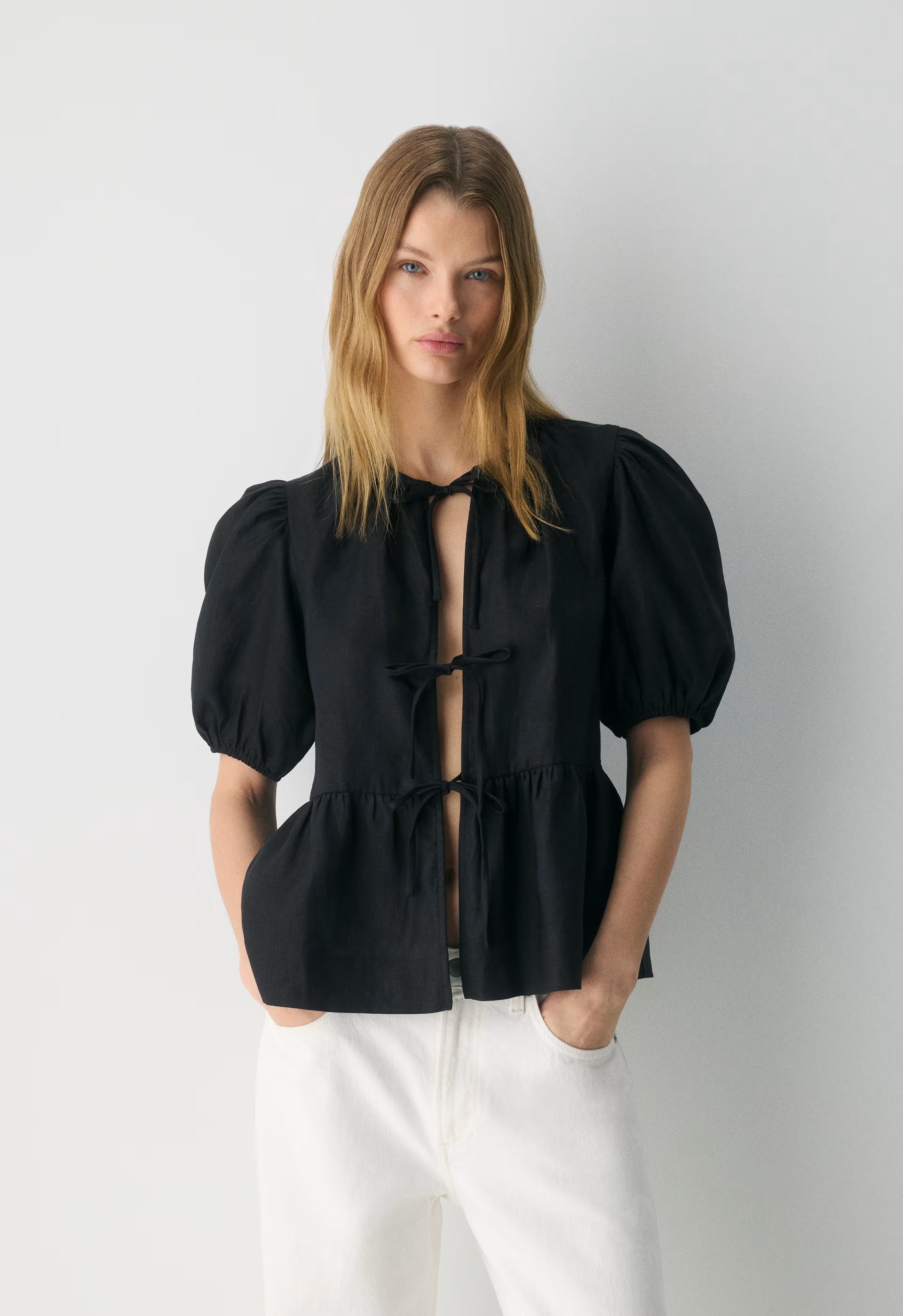 Violette Linen Blouse - SRPN CK LT BR/SWT P PL