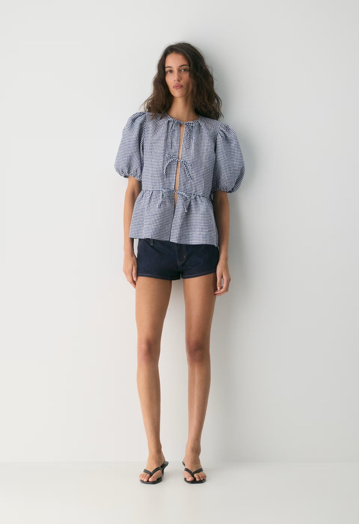 Violette Linen Blouse - SRPN CK LT BRH/HBR NVY