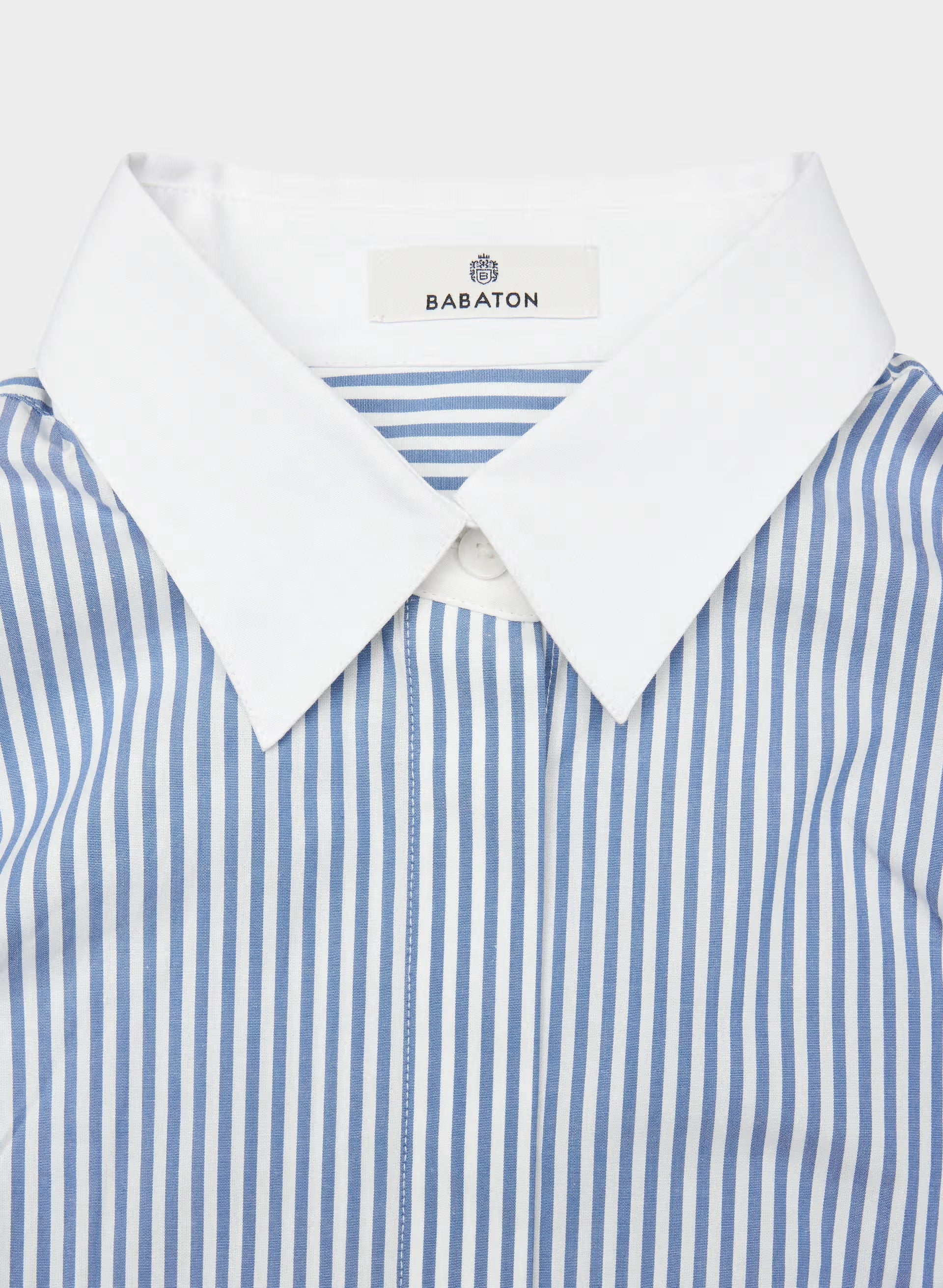 Chronicle Slim Poplin Shirt - FRNCH BL/BRT WT/BRT WT