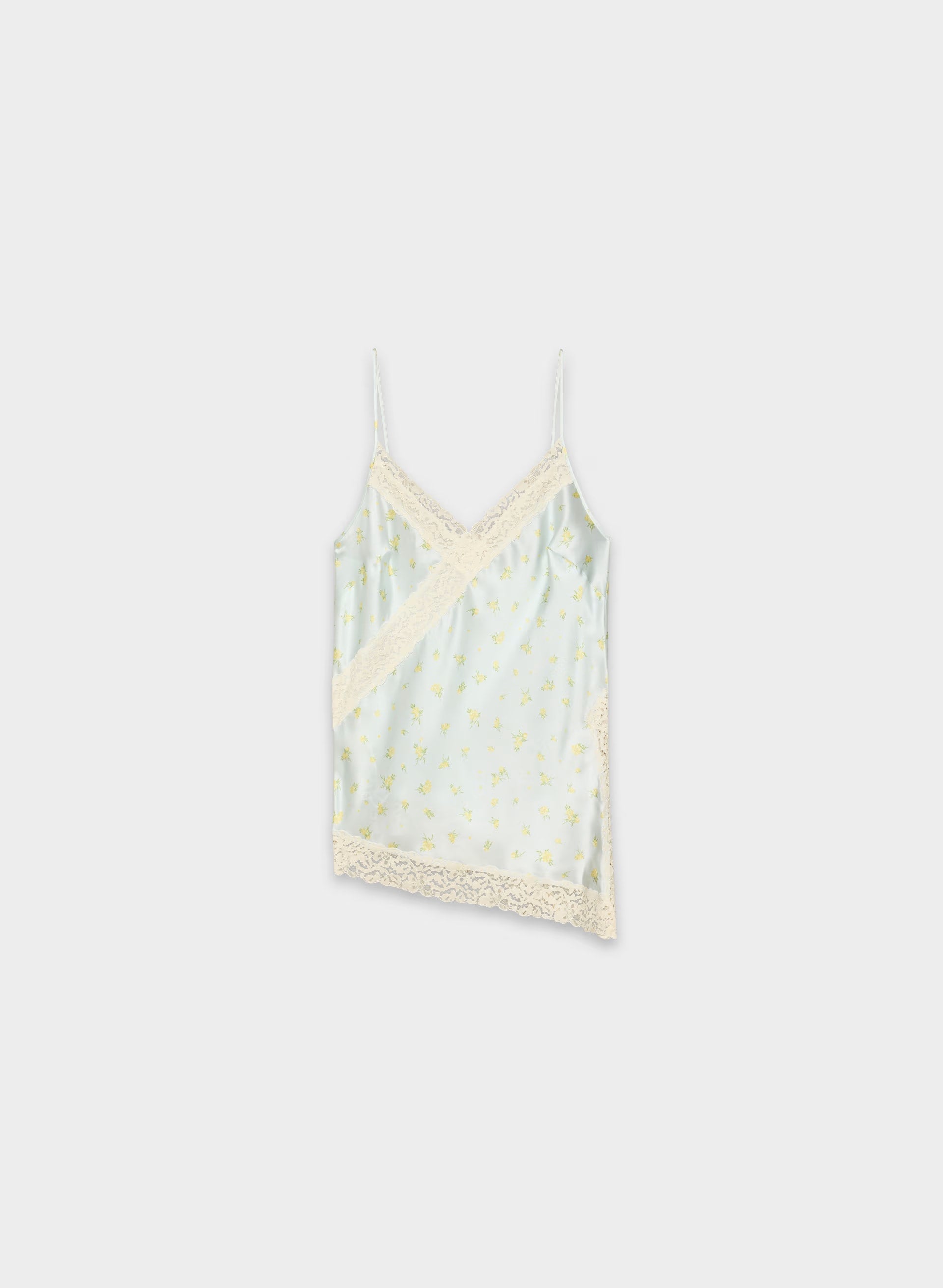 Hindley Silk Top - PALE AGV GR /PALE YLW