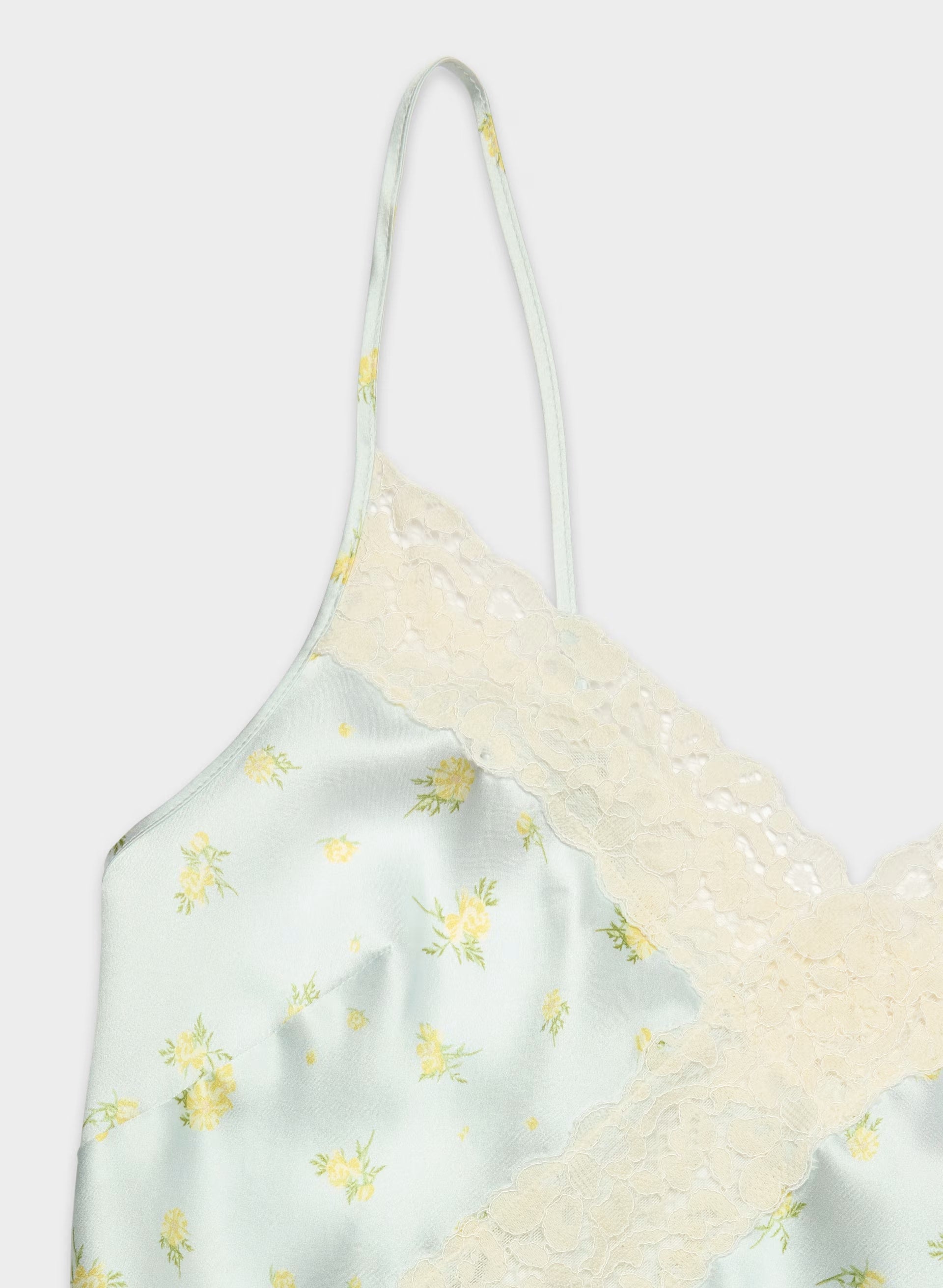 Hindley Silk Top - PALE AGV GR /PALE YLW