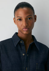 Denim Forum The '80s Comfy Denim Shirt - NO-STRESS DARK BLUE