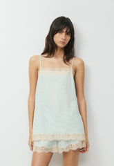Serif Linen Camisole - AGV GRN/SPRKNG CHMPGN