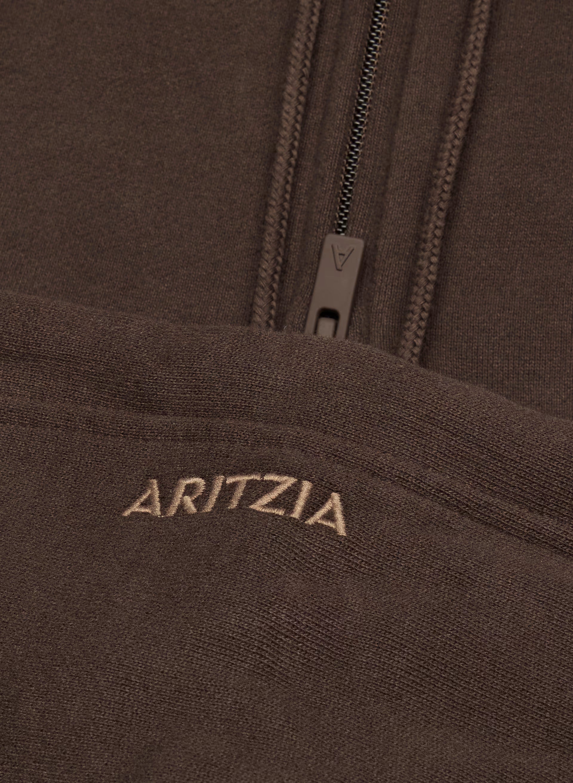 Cozy Sweatfleece Boyfriend Boxy Zip Hoodie - RICH MOCHA BROWN