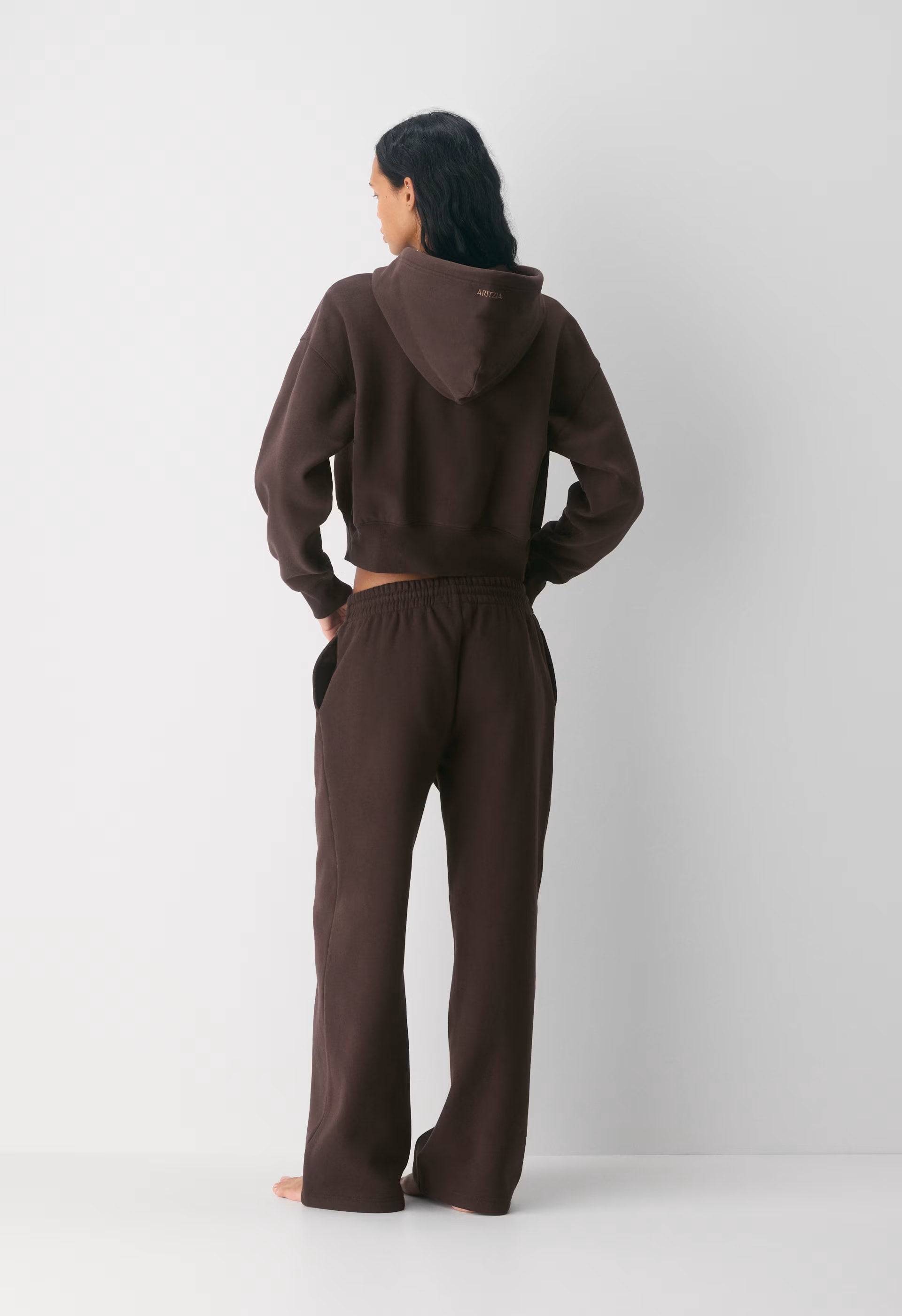 Cozy Sweatfleece Boyfriend Boxy Zip Hoodie - RICH MOCHA BROWN