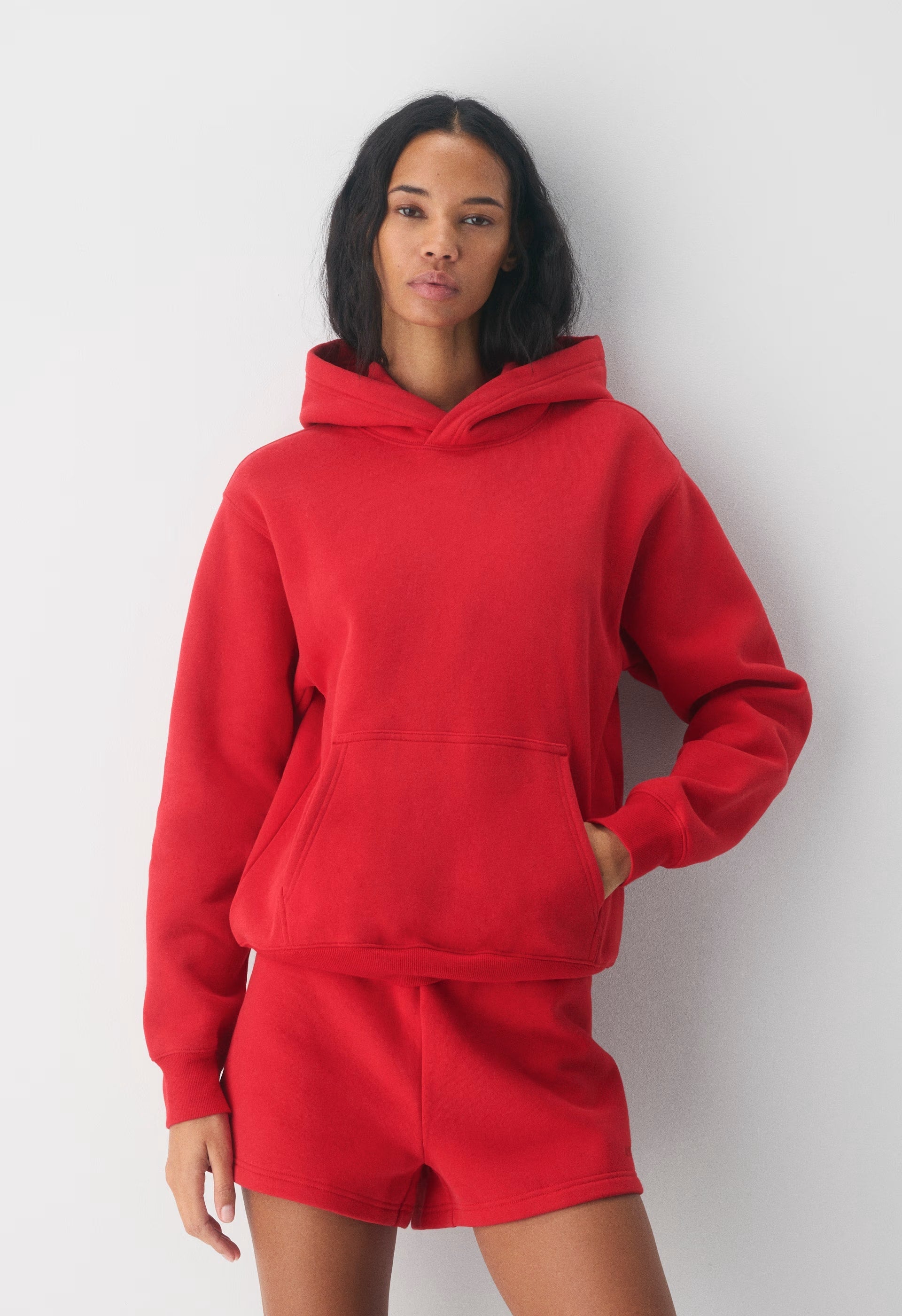 Cozy Sweatfleece Perfect Hoodie - FLASHING RED