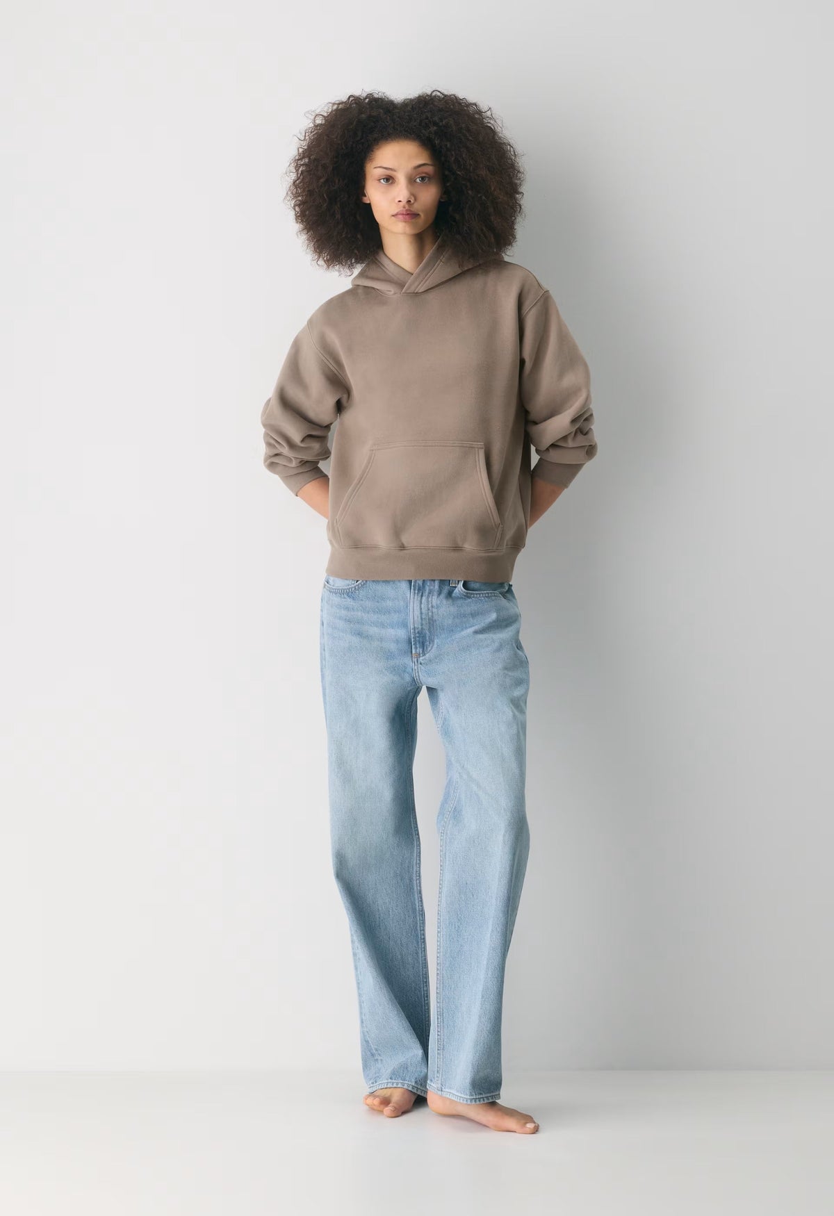 Cozy Sweatfleece Perfect Hoodie - NOMAD TAUPE
