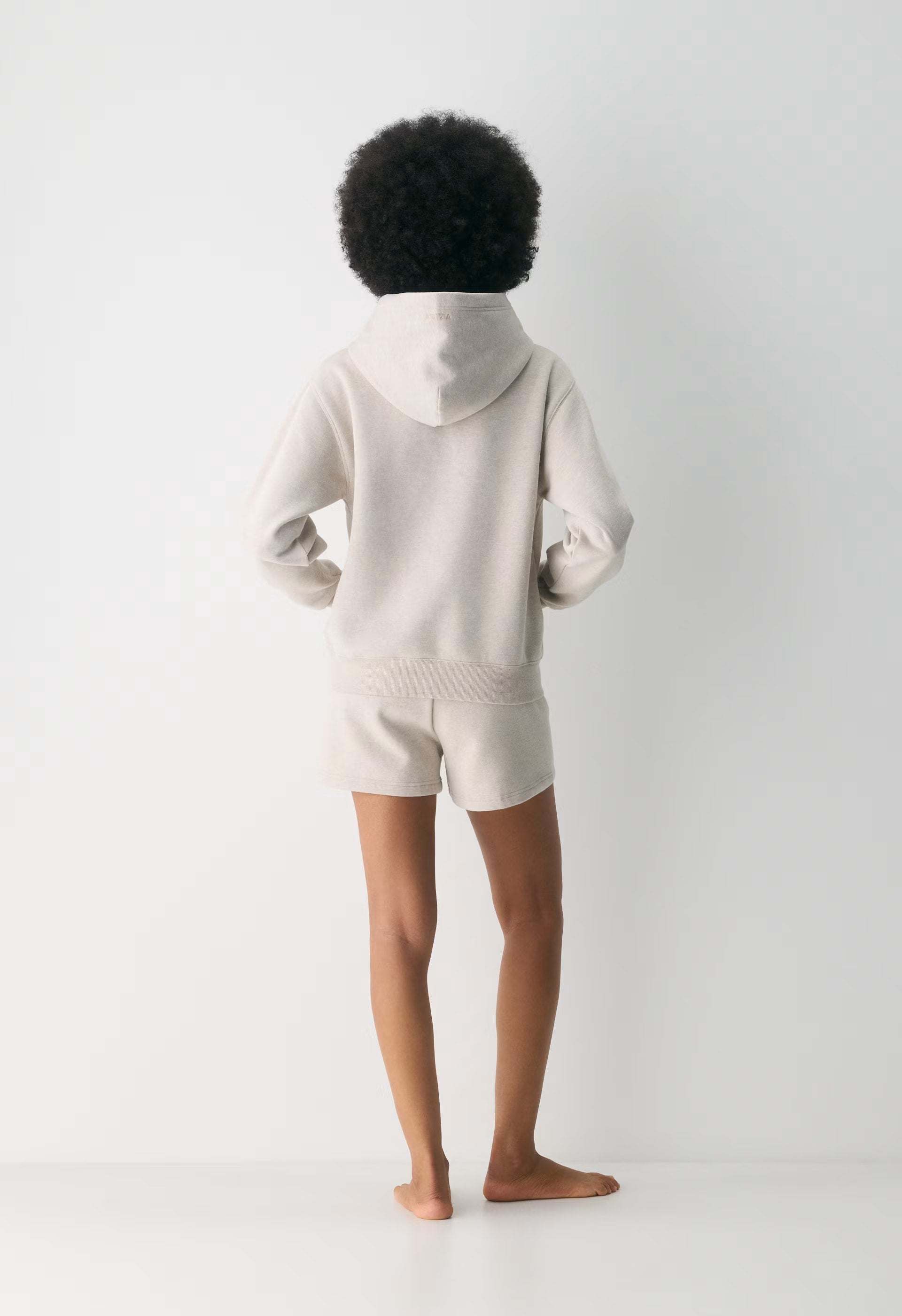 Cozy Sweatfleece Perfect Hoodie - HEATHER ECRU